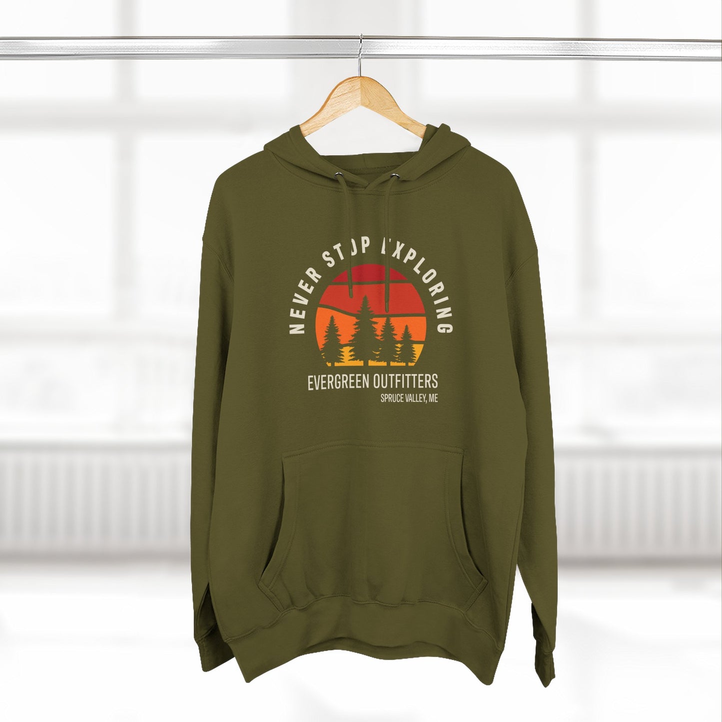 Explore More: Cozy Three-Panel Fleece Hoodie, Adventure Sweatshirt, Outdoor Gift, Travel Apparel, Nature Lovers Hoodie