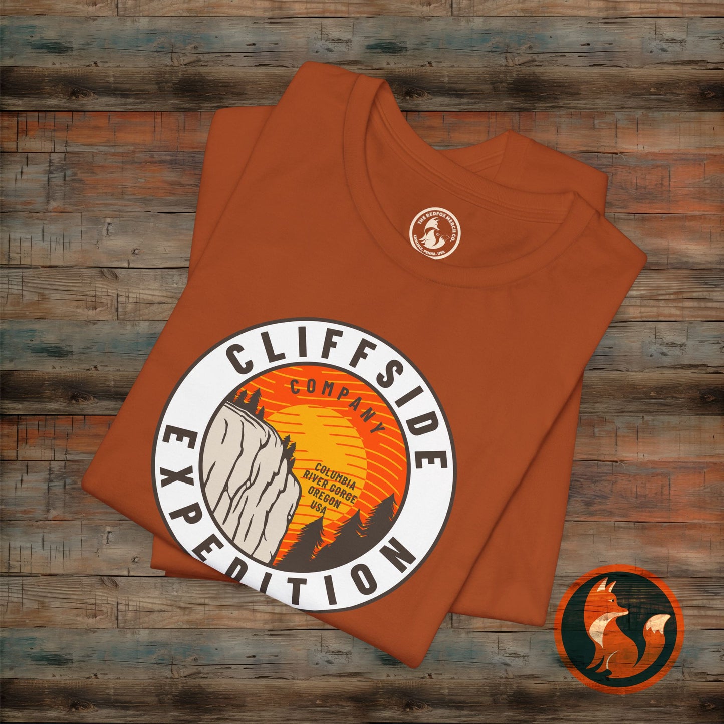 Cliffside Expedition Tee, Adventure Shirt, Unisex Outdoor Top, Travel T-Shirt, Hiking Apparel, Gift for Explorers