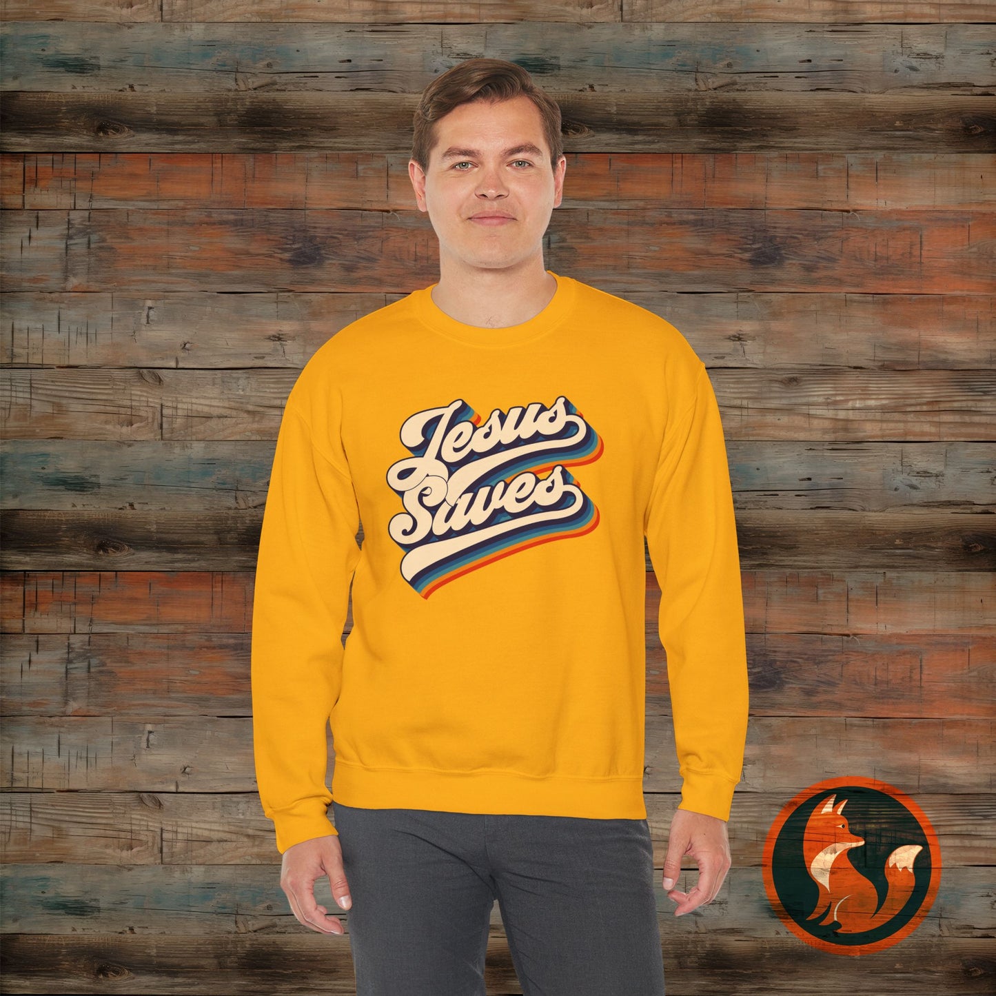 Jesus Saves Crewneck Sweatshirt | Cozy Unisex Pullover | Faith-Inspired Apparel | Perfect for Church, Gifts, Everyday Wear, Casual Style