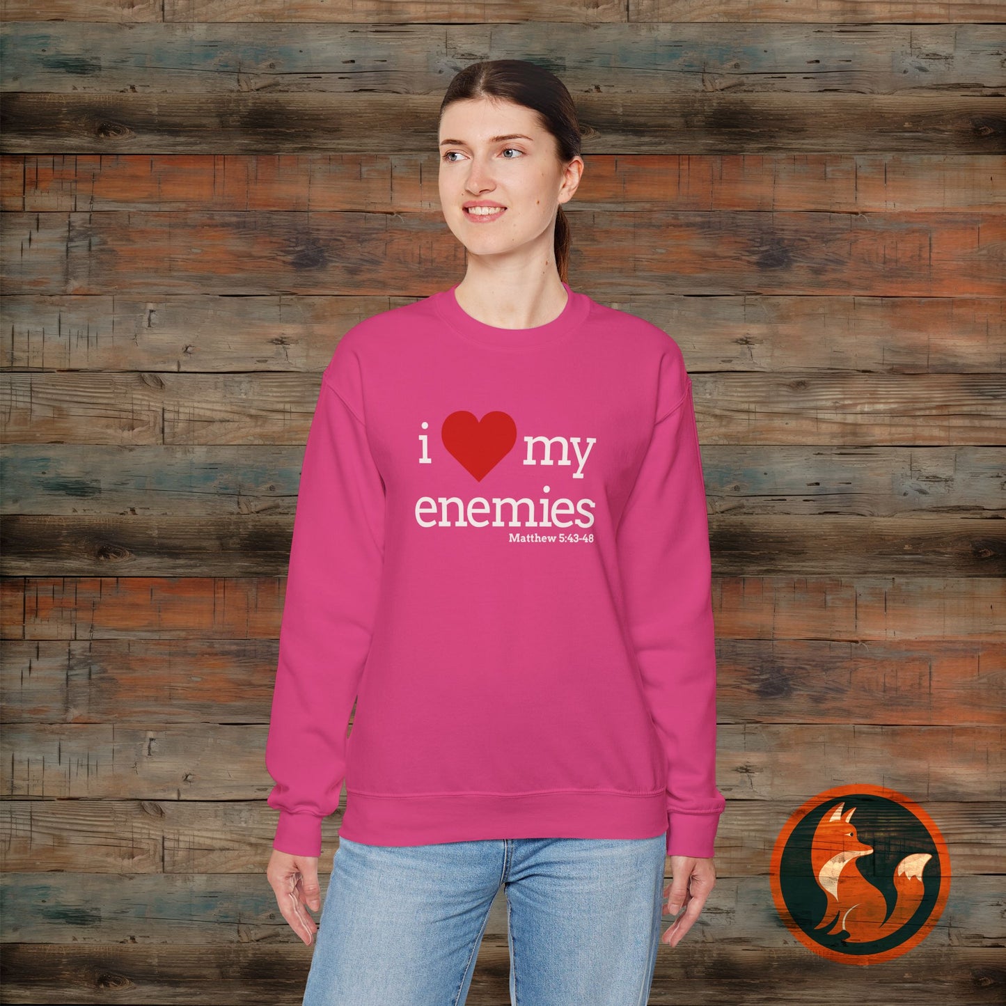 I Love My Enemies Sweatshirt | Unisex Crewneck | Motivational Gift | Funny Quote | Casual Wear | Unique Christian Apparel