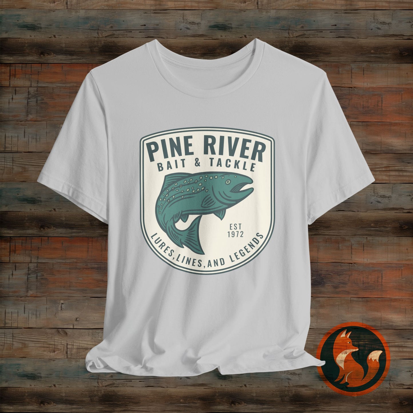 Pine River Fishing Tee - Perfect for Outdoors Enthusiasts, Great for Summer, Father's Day, Fishing Trips, or Just Casual Wear