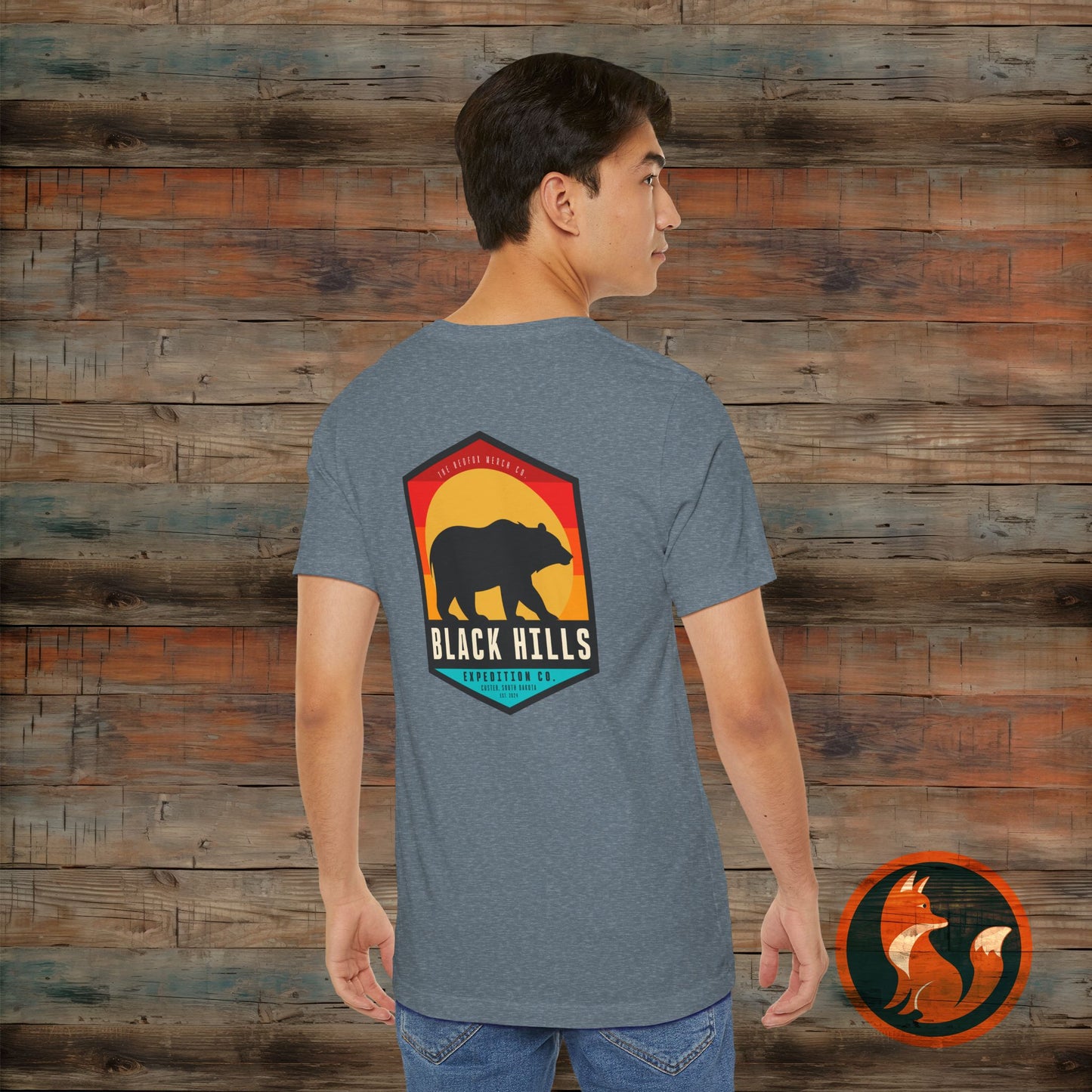 Black Hills Bear Short Sleeve Tee | Adventure Shirt, Nature Lover Gift, Hiking Apparel, Travel Tee, Outdoor Enthusiast Wear
