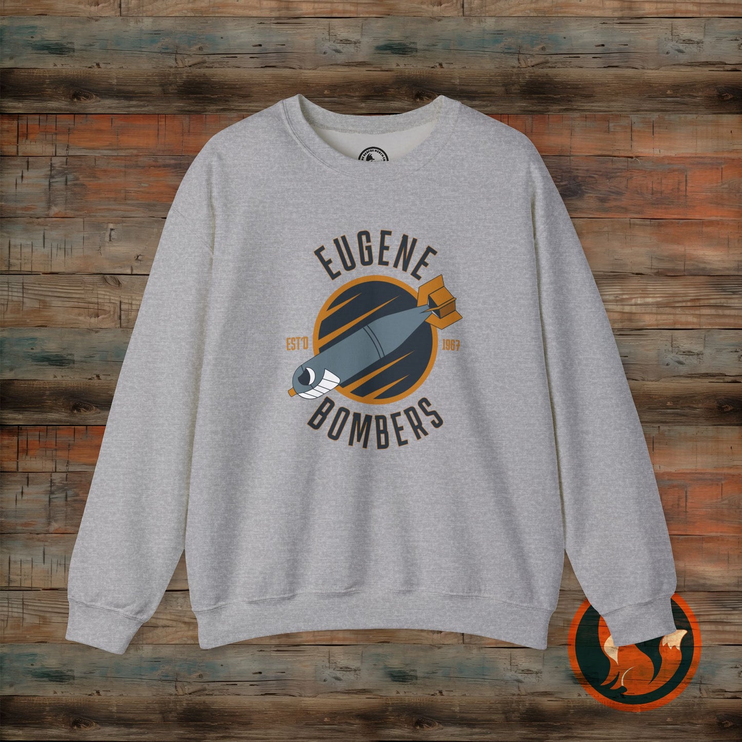 Eugene Bombers Crewneck Sweatshirt - Cozy, Unisex, Sports Apparel, Ideal for Team Spirit, Casual Wear, Gifts for Fans