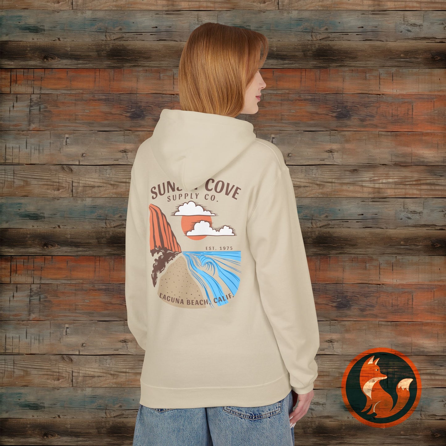 Laguna Beach Sunset Hoodie, Cozy Beachwear, Gift for Him/Her, Summer Apparel, Trendy Fleece