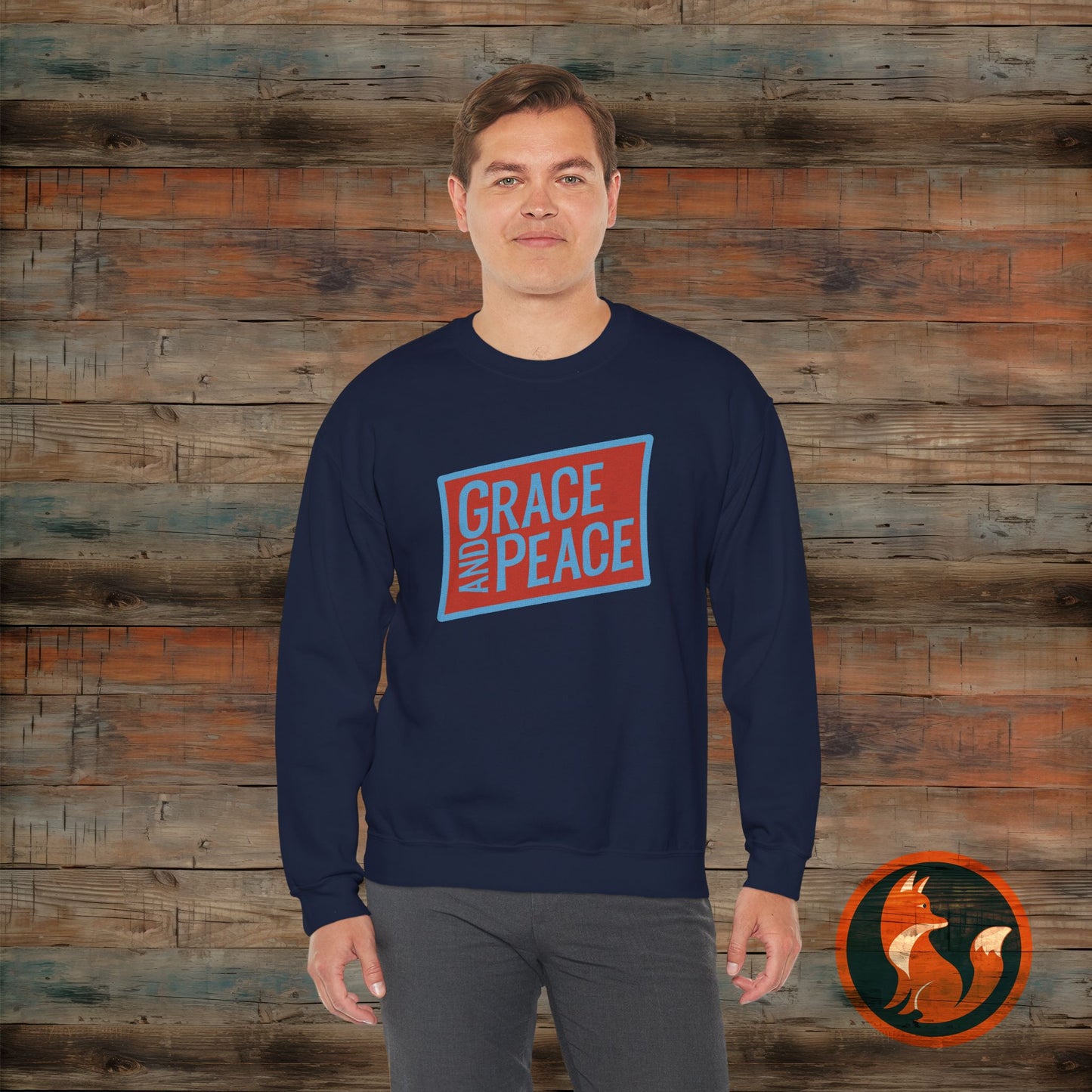 Unisex Crewneck Sweatshirt - Grace and Peace, Cozy Gift, Inspirational Apparel, Fall Fashion, Everyday Wear, Relaxed Style
