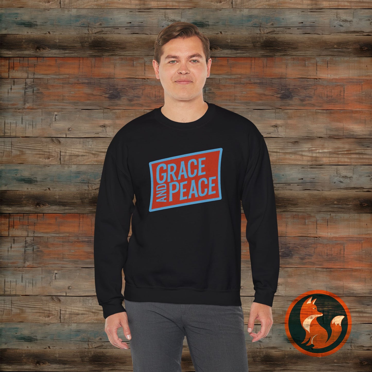 Unisex Crewneck Sweatshirt - Grace and Peace, Cozy Gift, Inspirational Apparel, Fall Fashion, Everyday Wear, Relaxed Style