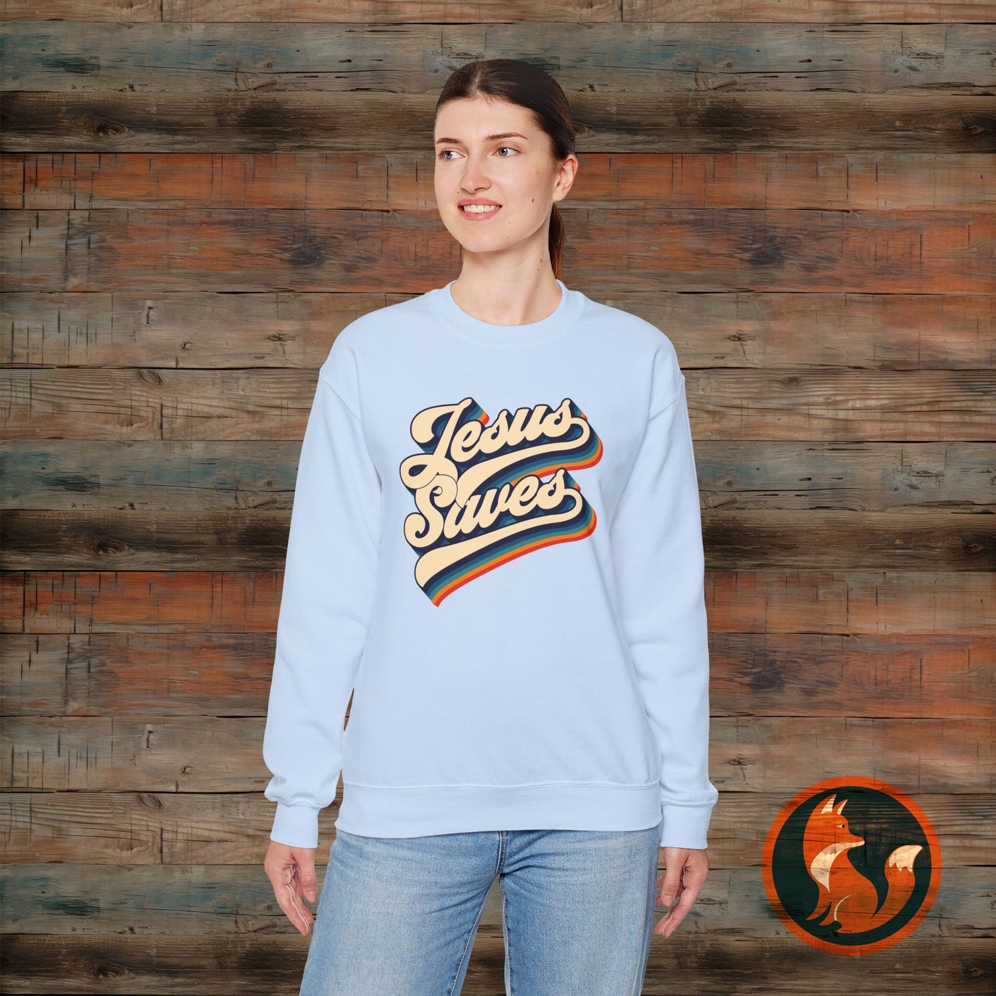 Jesus Saves Crewneck Sweatshirt | Cozy Unisex Pullover | Faith-Inspired Apparel | Perfect for Church, Gifts, Everyday Wear, Casual Style