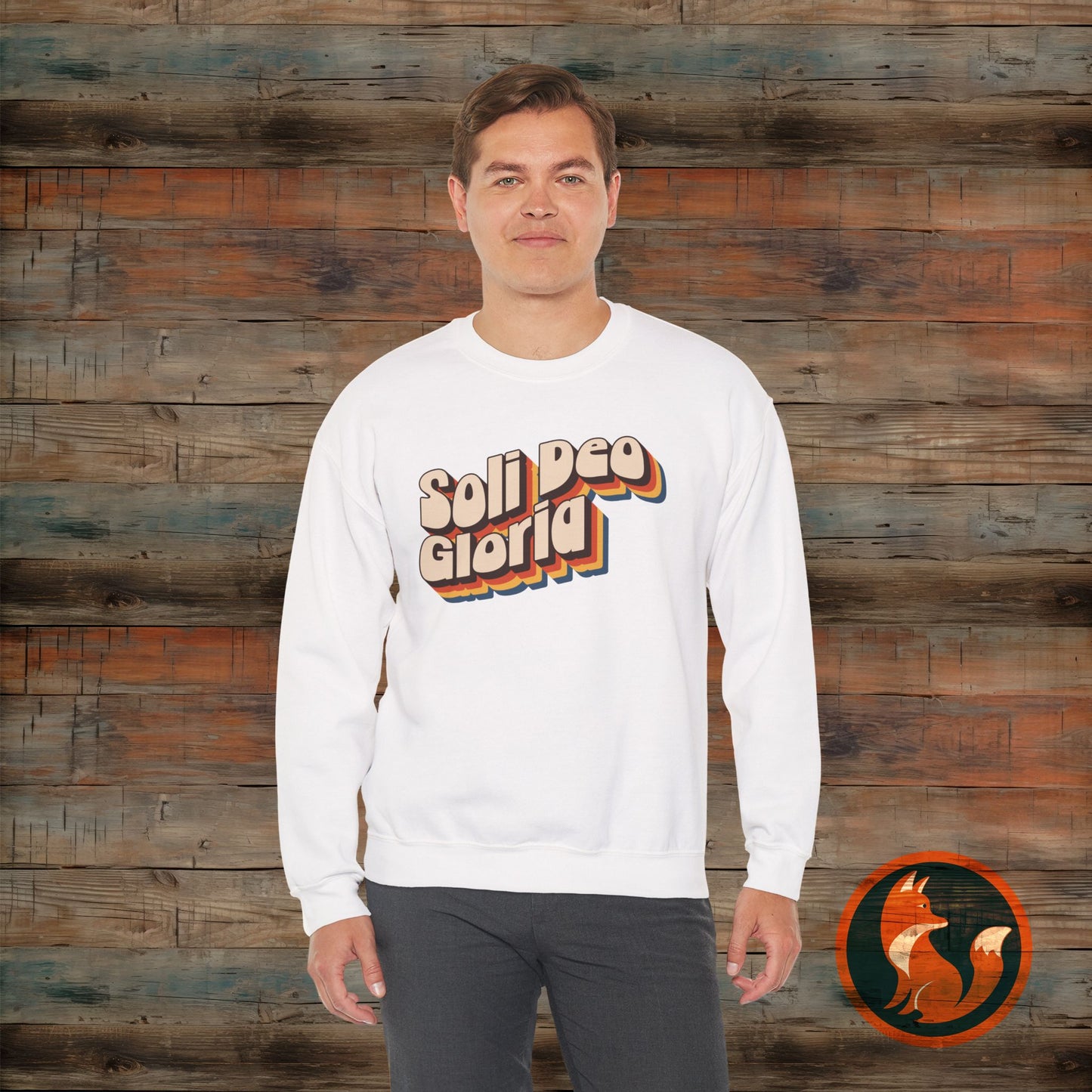 Soli Deo Gloria Crewneck Sweatshirt, Unisex Sweatshirt, Religious Sweatshirt, Vintage Style Sweatshirt, Comfortable Casual Wear