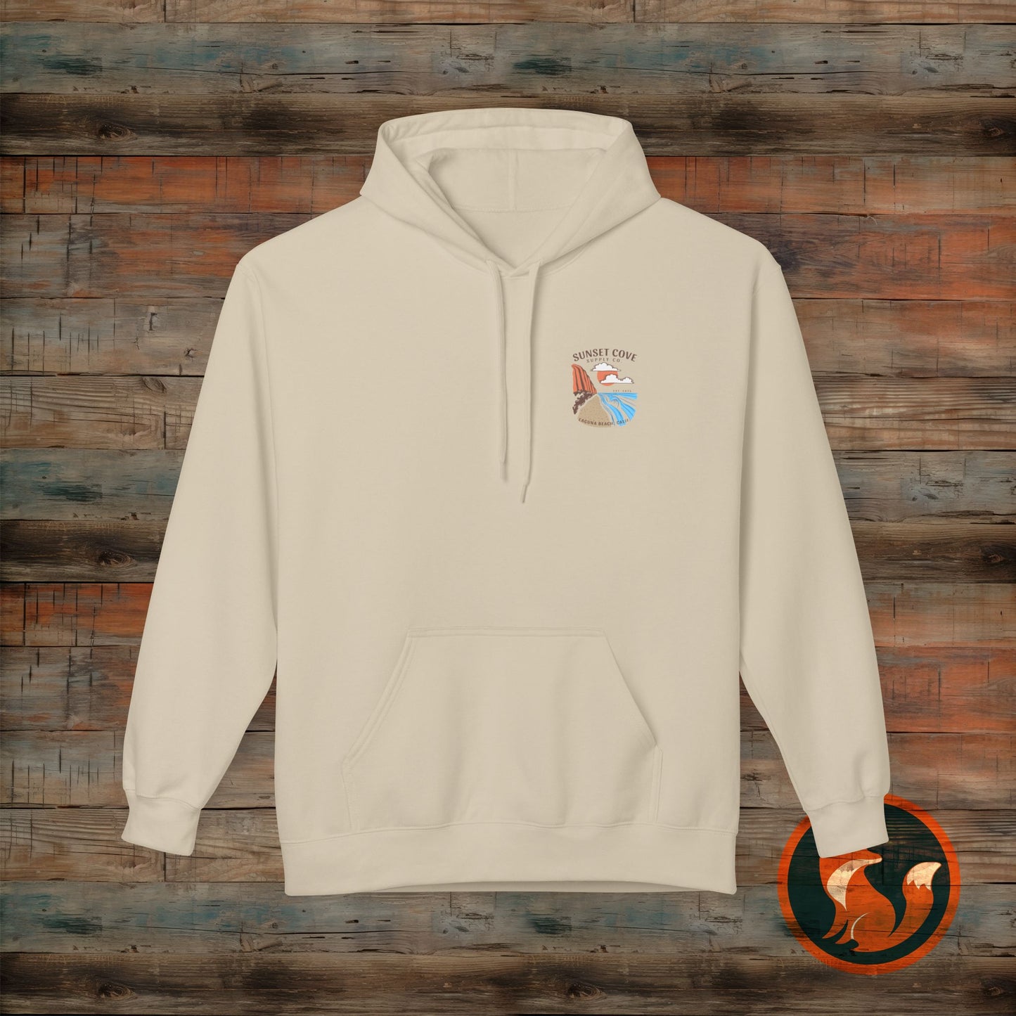 Laguna Beach Sunset Hoodie, Cozy Beachwear, Gift for Him/Her, Summer Apparel, Trendy Fleece