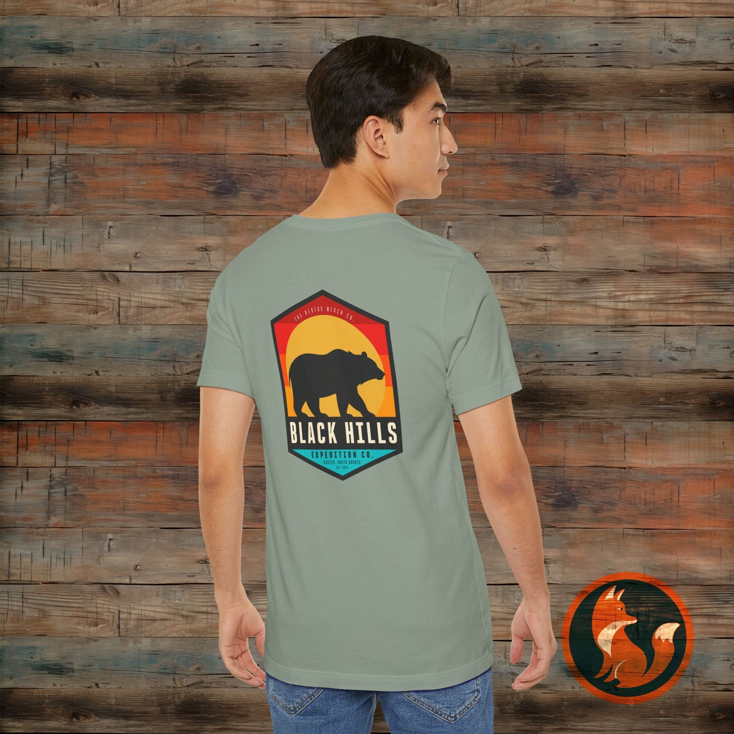 Black Hills Bear Short Sleeve Tee | Adventure Shirt, Nature Lover Gift, Hiking Apparel, Travel Tee, Outdoor Enthusiast Wear