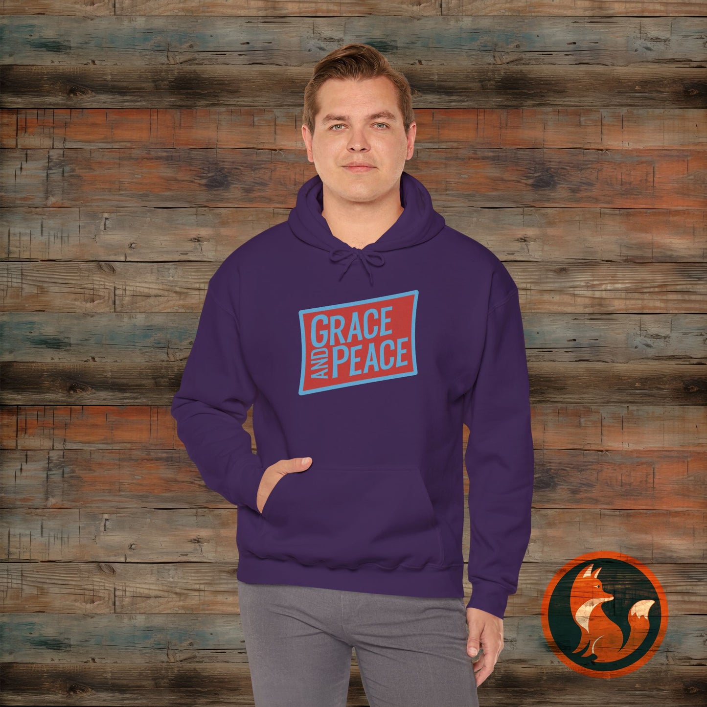 Unisex Grace and Peace Hooded Sweatshirt | Cozy Gift for Faith, Spirituality, Relaxation, Thoughtful Occasions, Everyday Wear