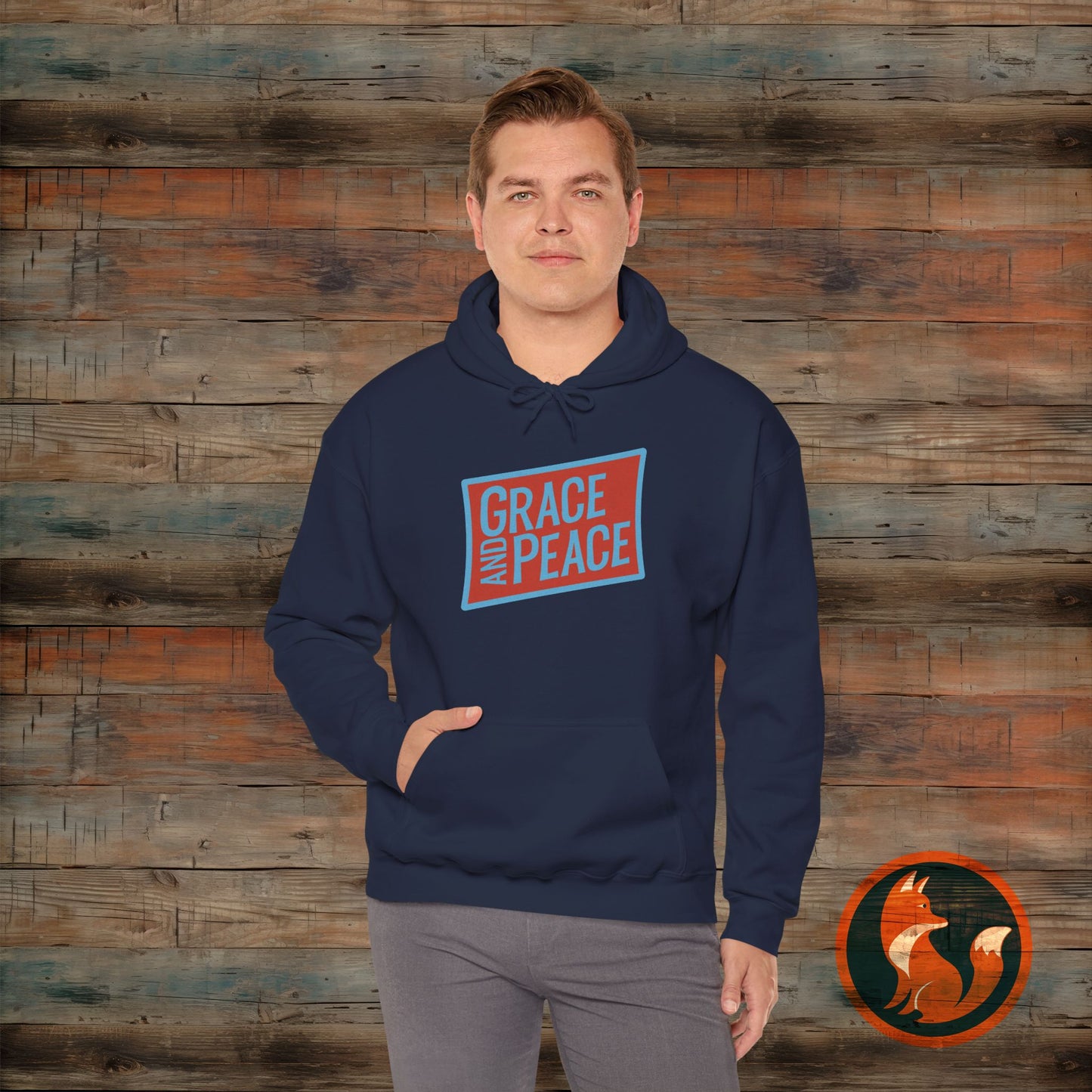 Unisex Grace and Peace Hooded Sweatshirt | Cozy Gift for Faith, Spirituality, Relaxation, Thoughtful Occasions, Everyday Wear