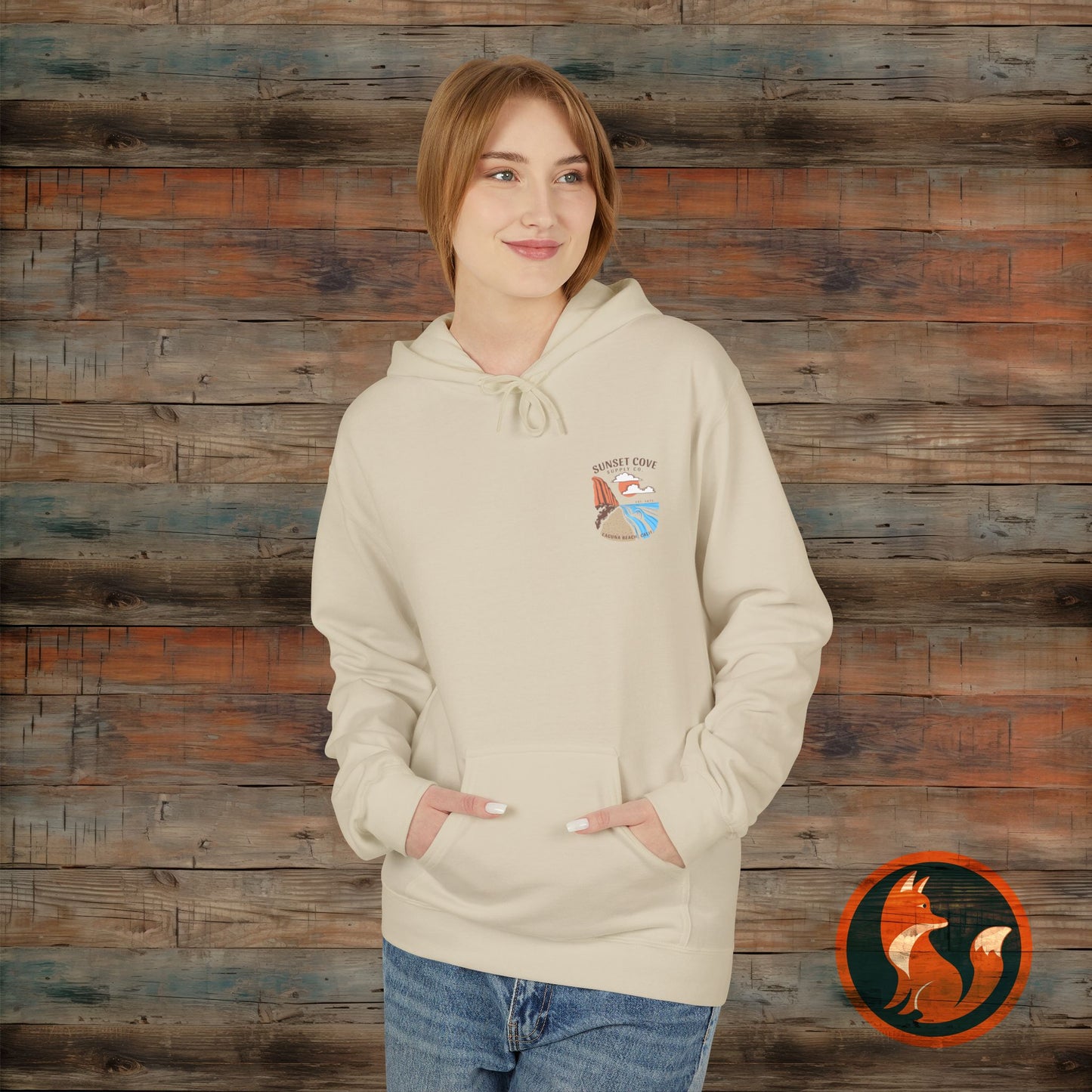 Laguna Beach Sunset Hoodie, Cozy Beachwear, Gift for Him/Her, Summer Apparel, Trendy Fleece