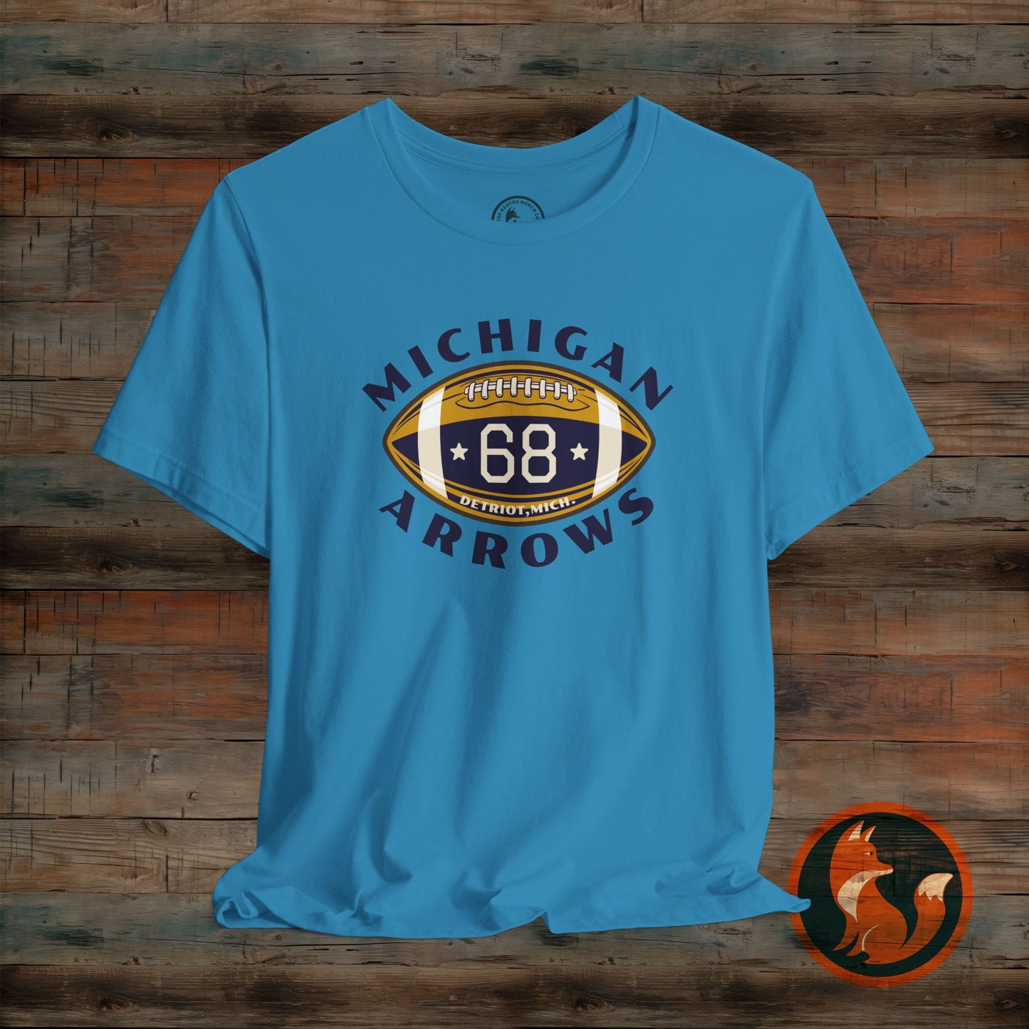 Vintage Michigan Arrows Football Tee, Unisex Classic Sports Shirt, Gift for Him, Casual Wear, Fall Game Day Shirt