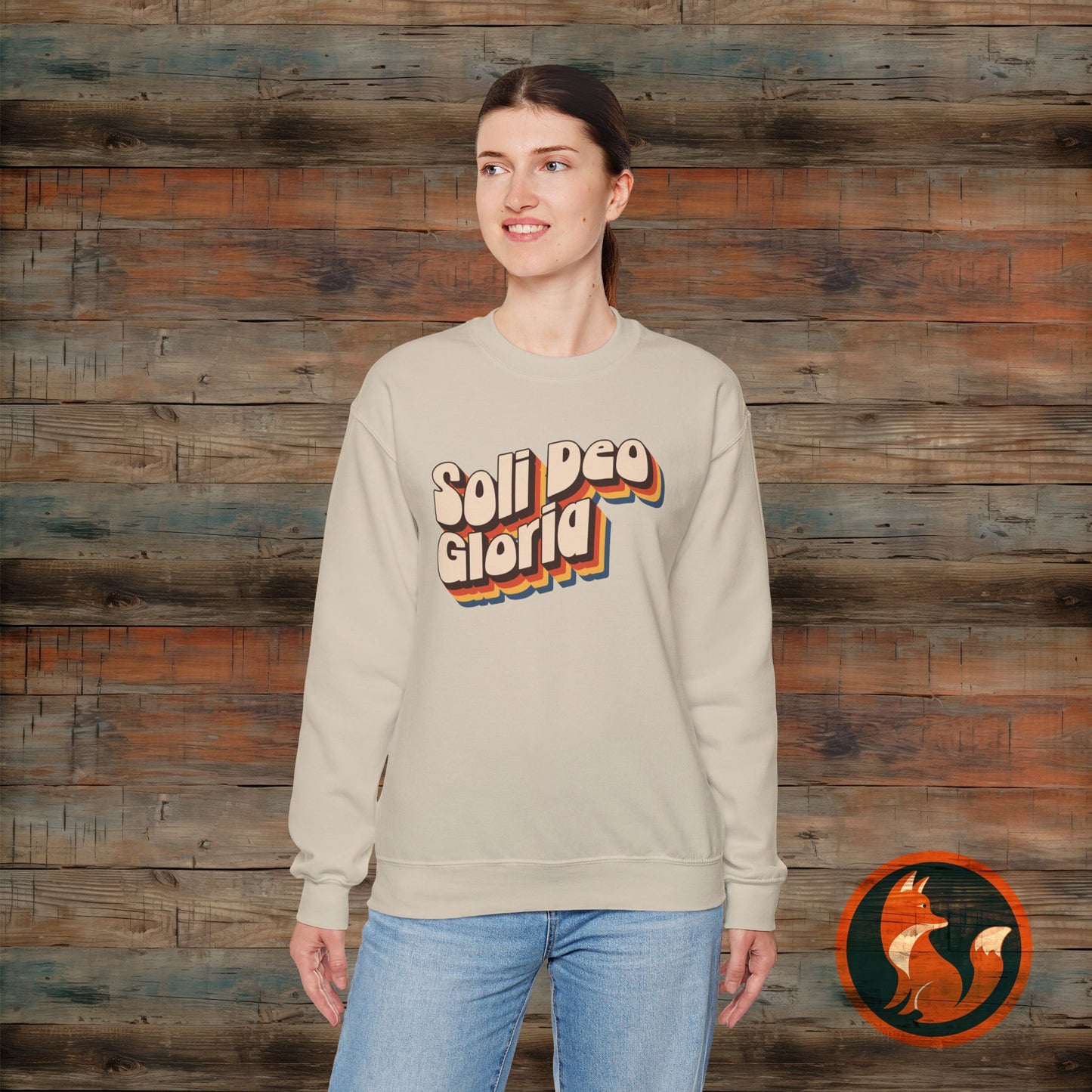 Soli Deo Gloria Crewneck Sweatshirt, Unisex Sweatshirt, Religious Sweatshirt, Vintage Style Sweatshirt, Comfortable Casual Wear