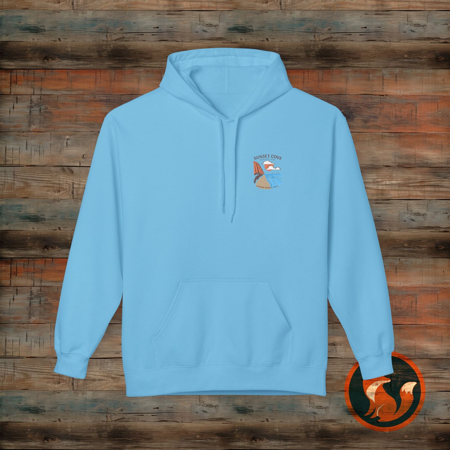 Laguna Beach Sunset Hoodie, Cozy Beachwear, Gift for Him/Her, Summer Apparel, Trendy Fleece