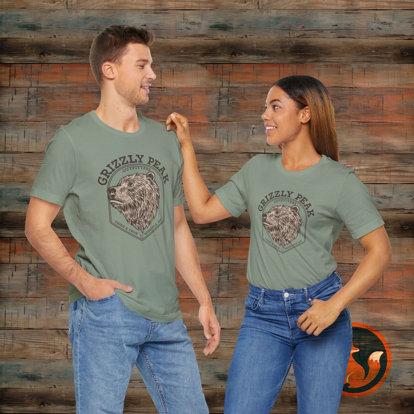 Grizzly Peak Unisex Short Sleeve Tee - Nature Lover's Graphic T-Shirt - Outdoor Adventure, Camping, Hiking Gift, Funny Wildlife Tee