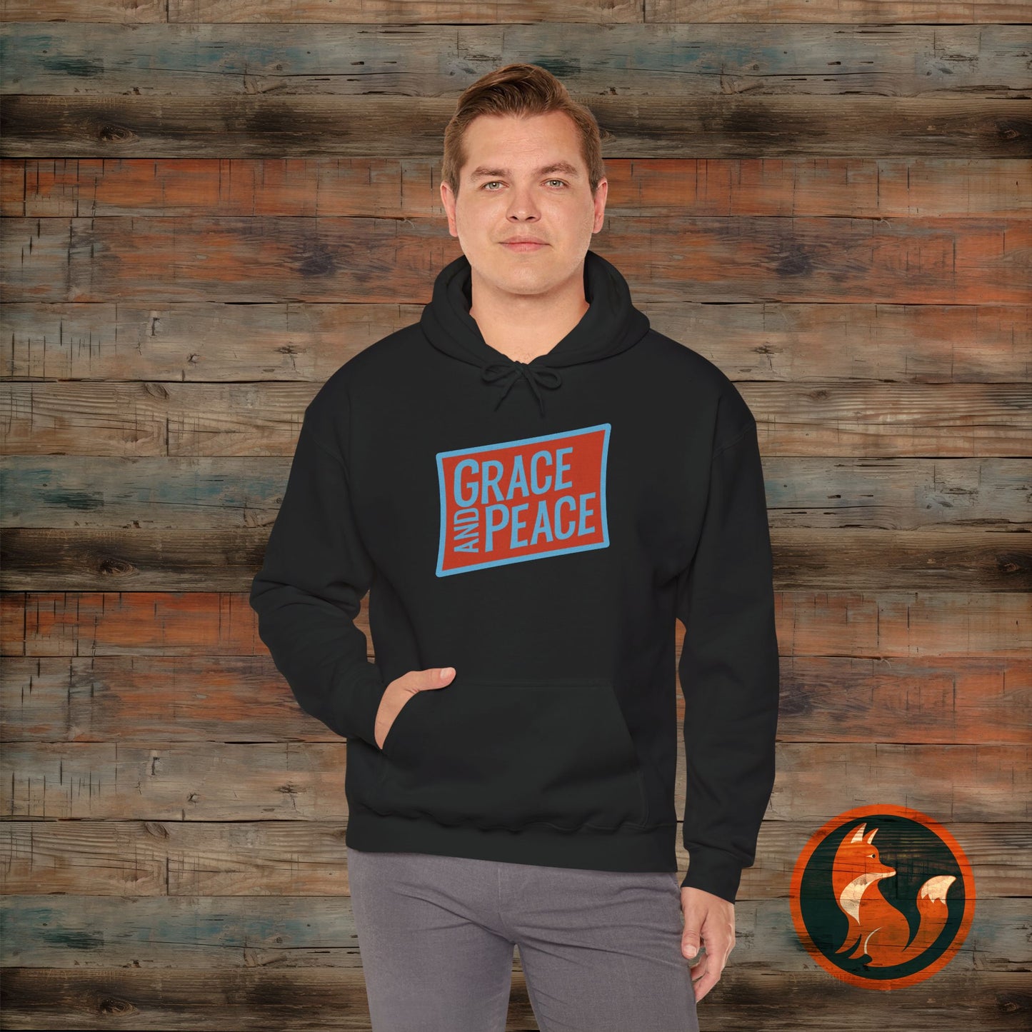 Unisex Grace and Peace Hooded Sweatshirt | Cozy Gift for Faith, Spirituality, Relaxation, Thoughtful Occasions, Everyday Wear