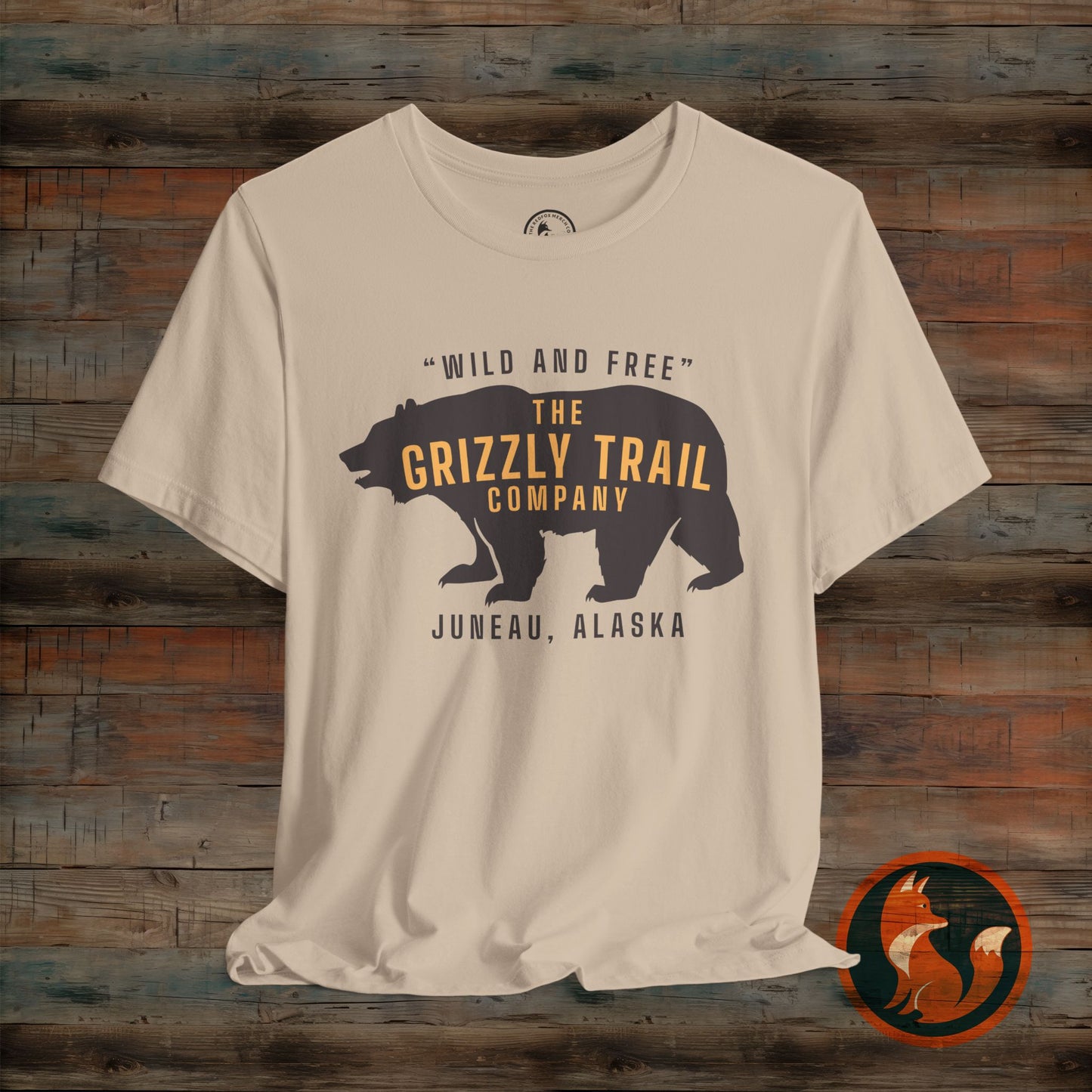Wild and Free Grizzly Bear T-Shirt, Outdoor Apparel, Adventure Tee, Nature Lover Gift, Unisex Eco-Friendly Shirt
