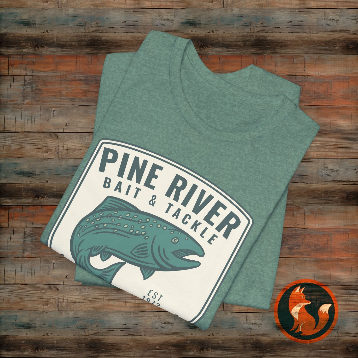Pine River Fishing Tee - Perfect for Outdoors Enthusiasts, Great for Summer, Father's Day, Fishing Trips, or Just Casual Wear