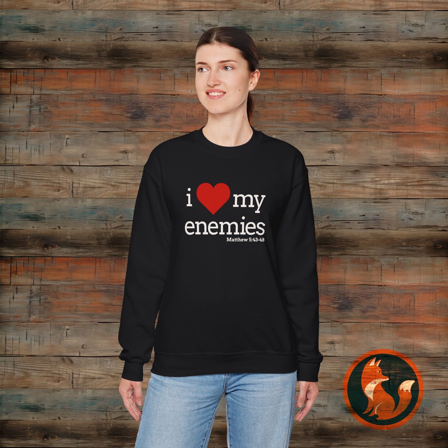 I Love My Enemies Sweatshirt | Unisex Crewneck | Motivational Gift | Funny Quote | Casual Wear | Unique Christian Apparel