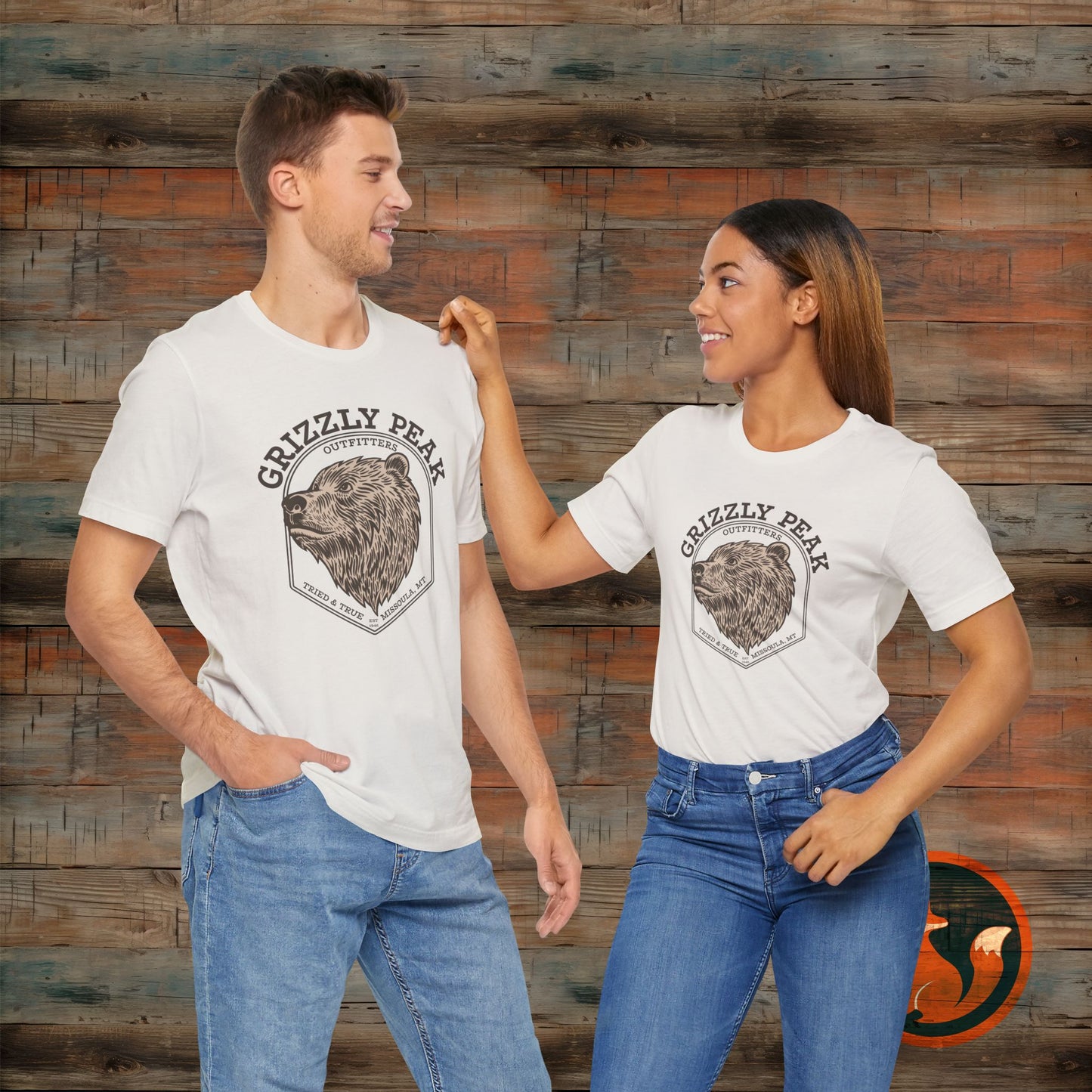 Grizzly Peak Unisex Short Sleeve Tee - Nature Lover's Graphic T-Shirt - Outdoor Adventure, Camping, Hiking Gift, Funny Wildlife Tee