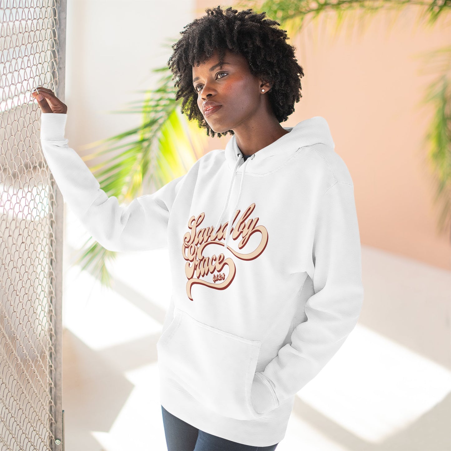 Cozy Inspirational Fleece Hoodie, Casual Wear, Gifts for Friends, Cool Weather Apparel, Relaxed Fit, Everyday Comfort