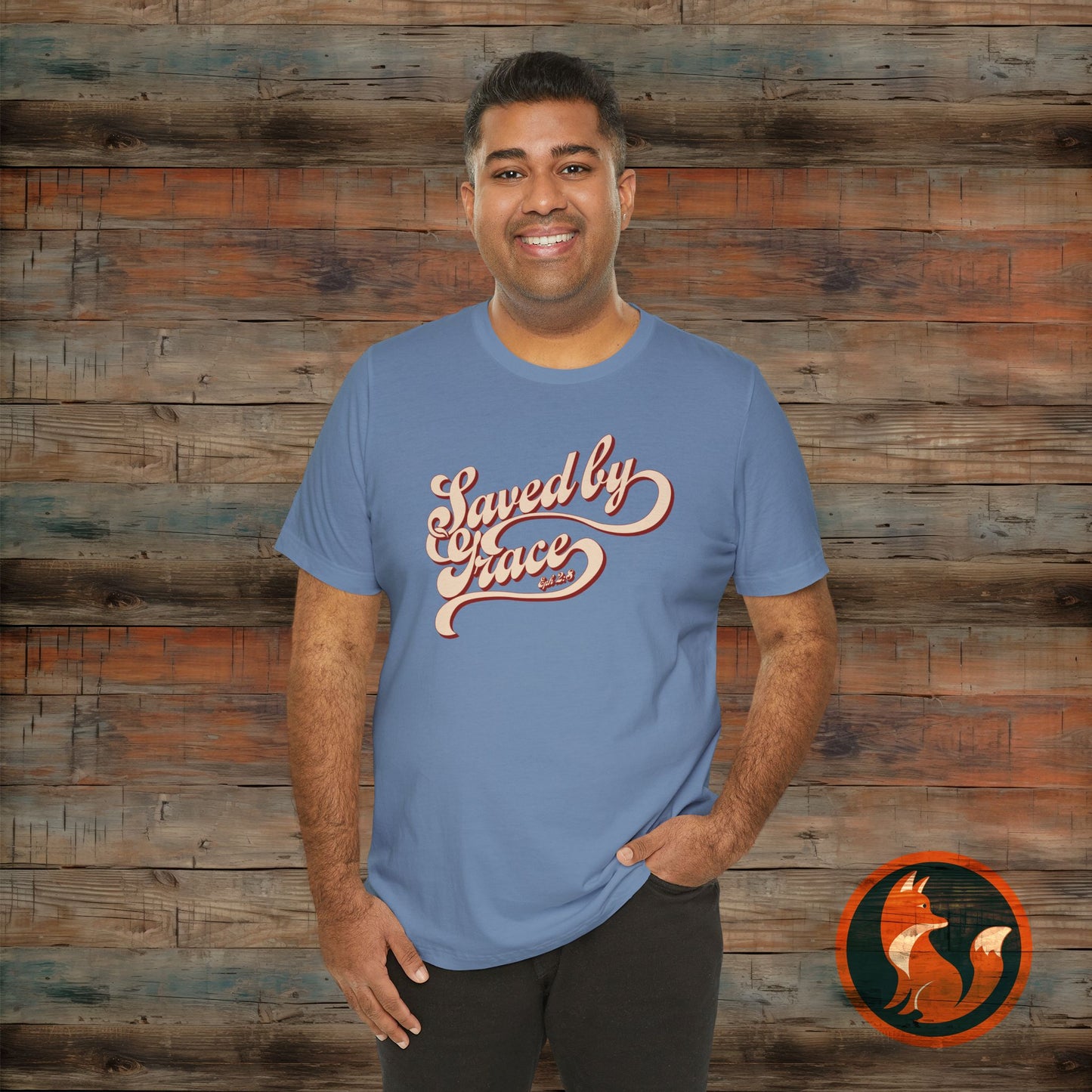 Saved by Grace Unisex Tee, Casual Faith Shirt, Inspirational T-shirt, Christian Apparel, Gift for Believers