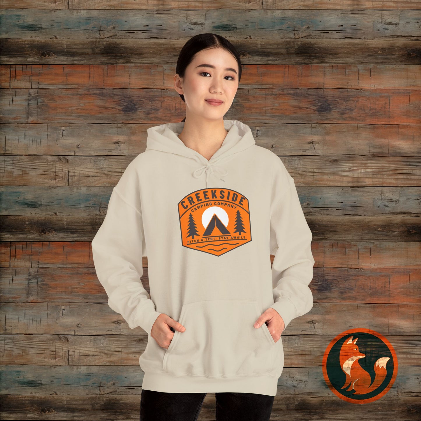 Creekside Retreat Unisex Hoodie, Camping Sweatshirt, Outdoor Adventure Apparel, Cozy Gift for Nature Lovers, Hiking Hooded Sweatshirt
