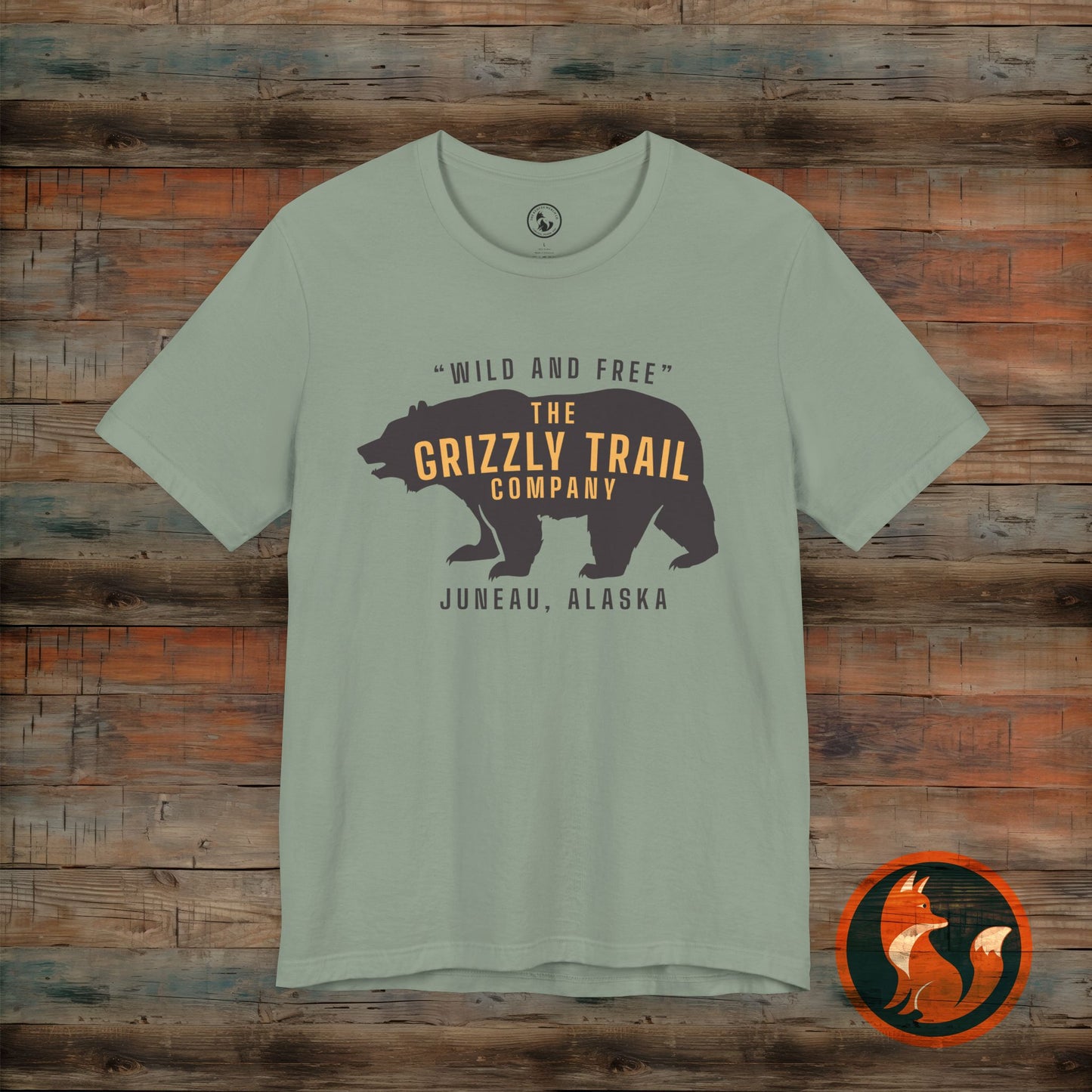 Wild and Free Grizzly Bear T-Shirt, Outdoor Apparel, Adventure Tee, Nature Lover Gift, Unisex Eco-Friendly Shirt