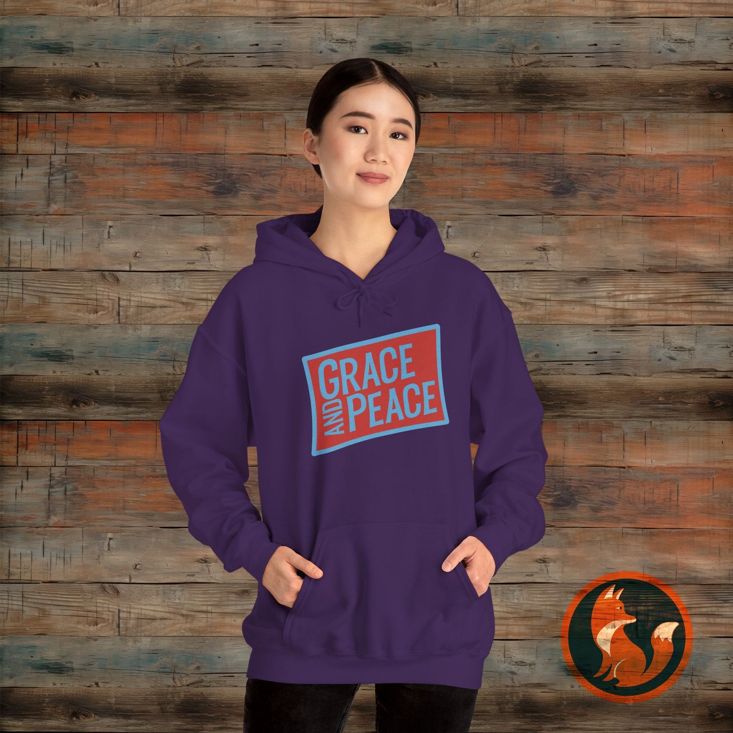 Unisex Grace and Peace Hooded Sweatshirt | Cozy Gift for Faith, Spirituality, Relaxation, Thoughtful Occasions, Everyday Wear