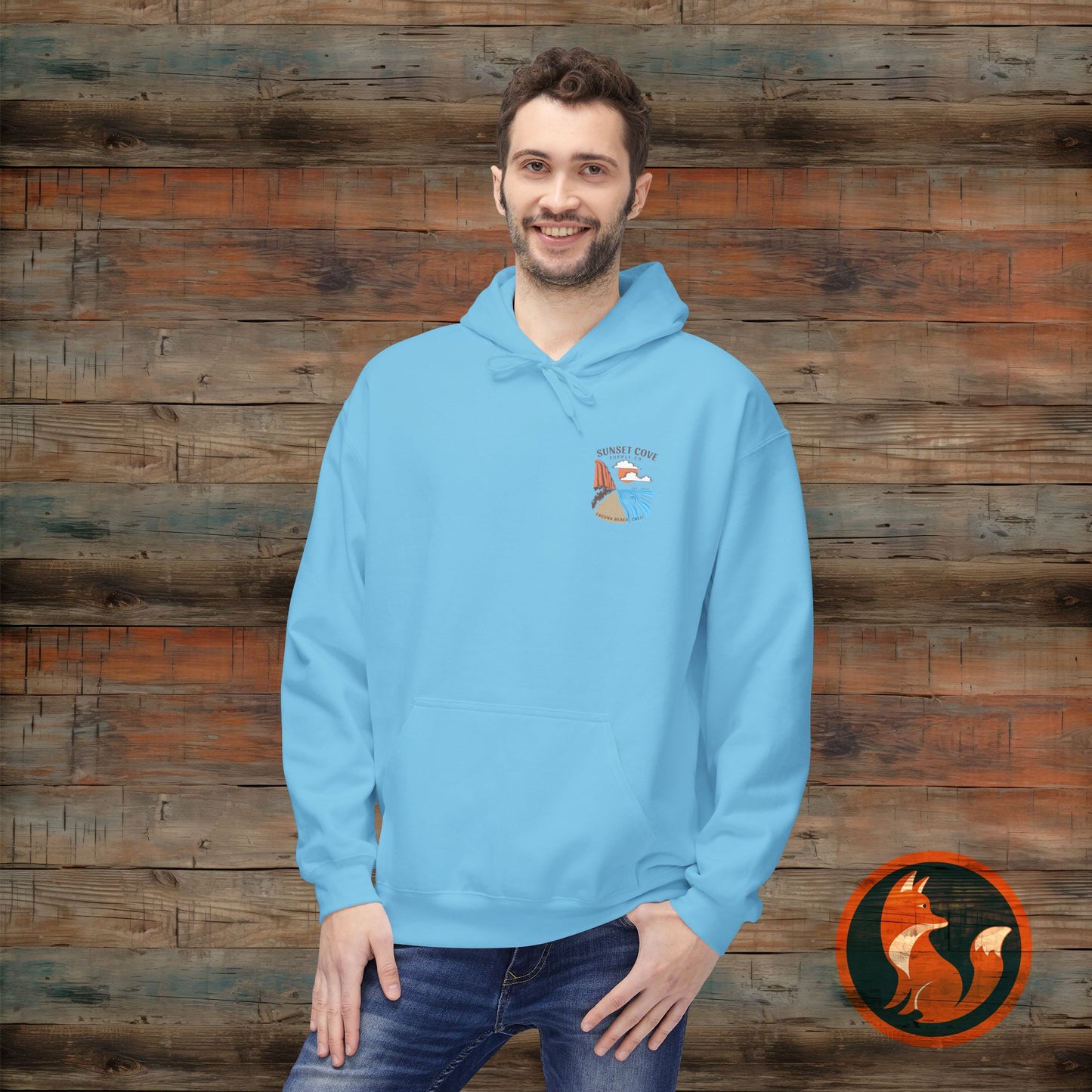 Laguna Beach Sunset Hoodie, Cozy Beachwear, Gift for Him/Her, Summer Apparel, Trendy Fleece