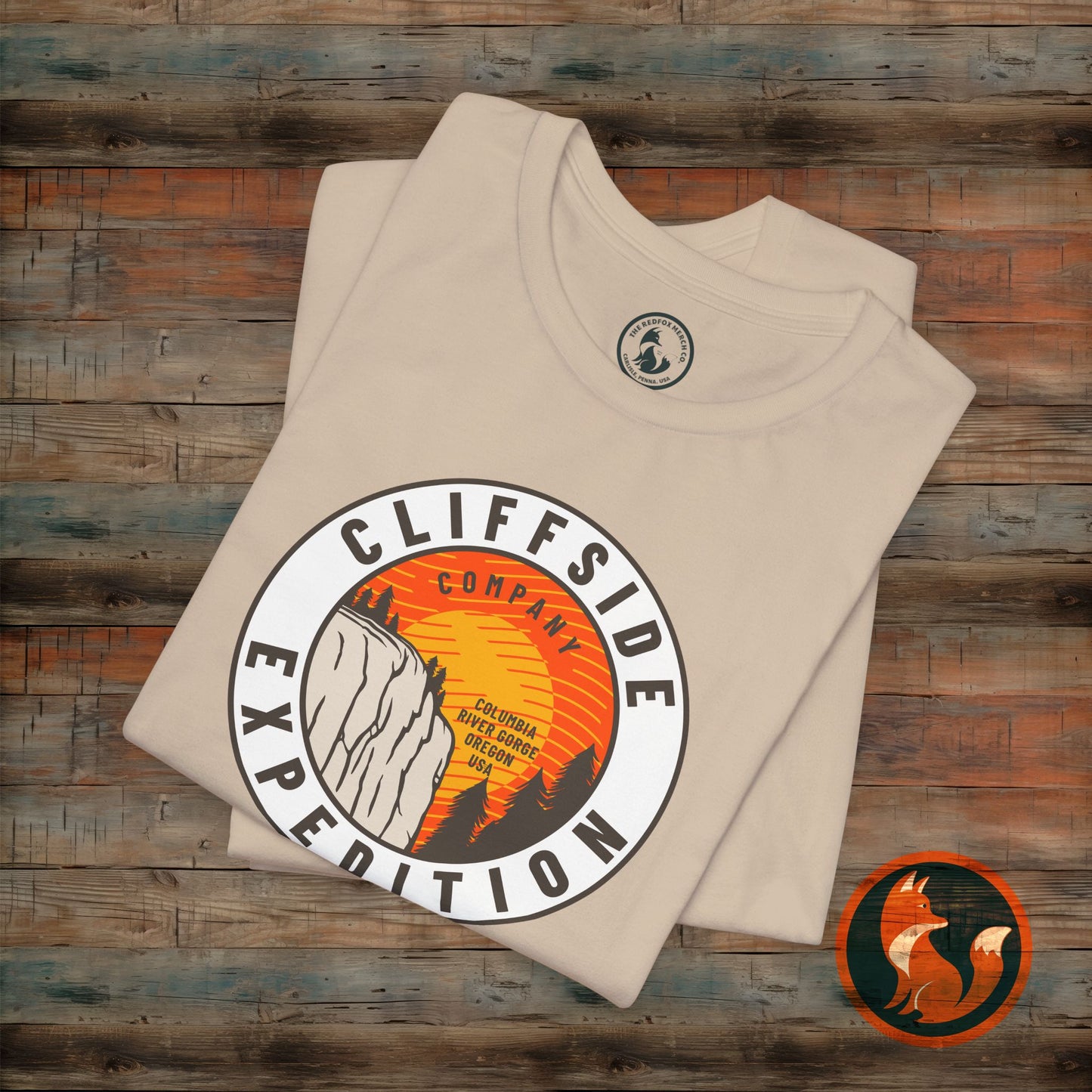 Cliffside Expedition Tee, Adventure Shirt, Unisex Outdoor Top, Travel T-Shirt, Hiking Apparel, Gift for Explorers