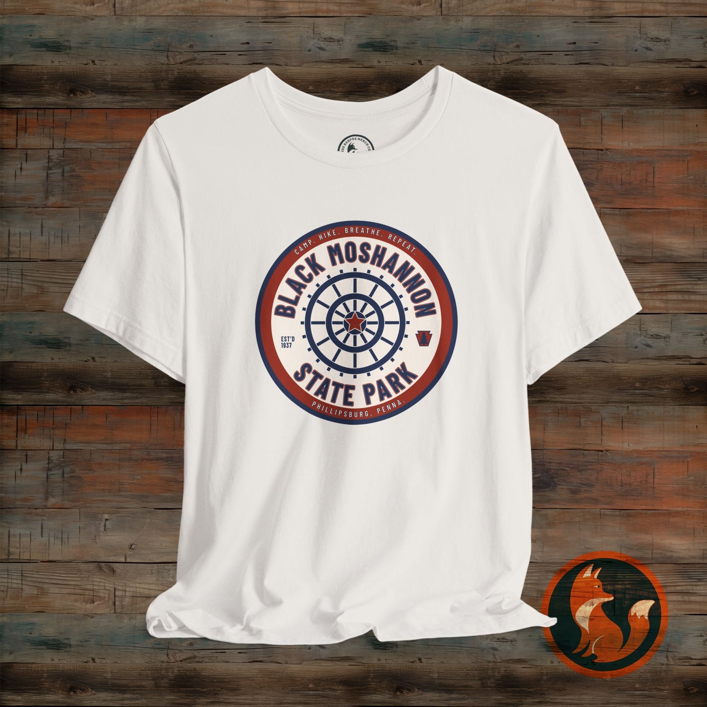 Black Moshannon State Park Tee, Unisex Nature Shirt, Outdoor Adventure Top, Camping Gift, Summer Travel Apparel