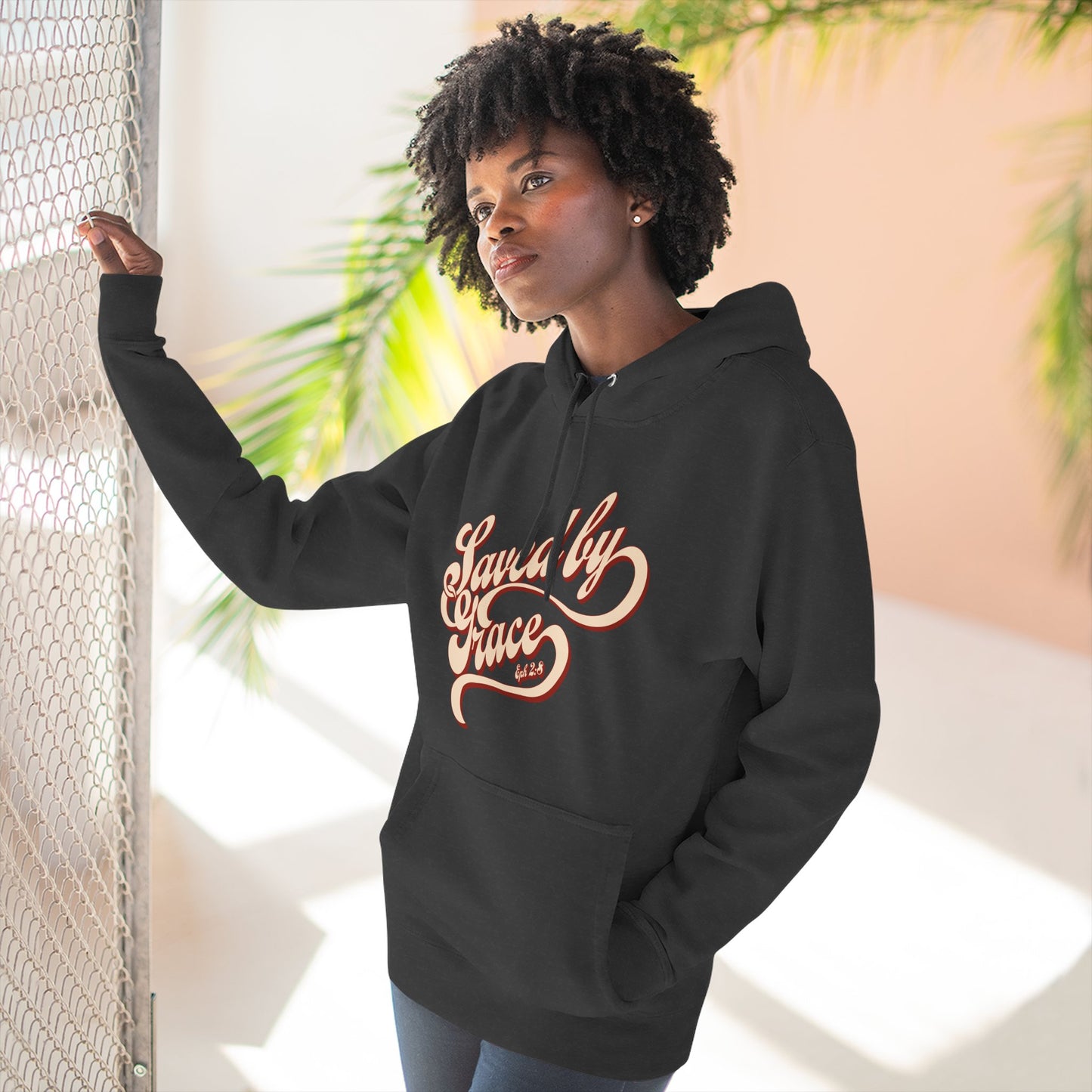 Cozy Inspirational Fleece Hoodie, Casual Wear, Gifts for Friends, Cool Weather Apparel, Relaxed Fit, Everyday Comfort