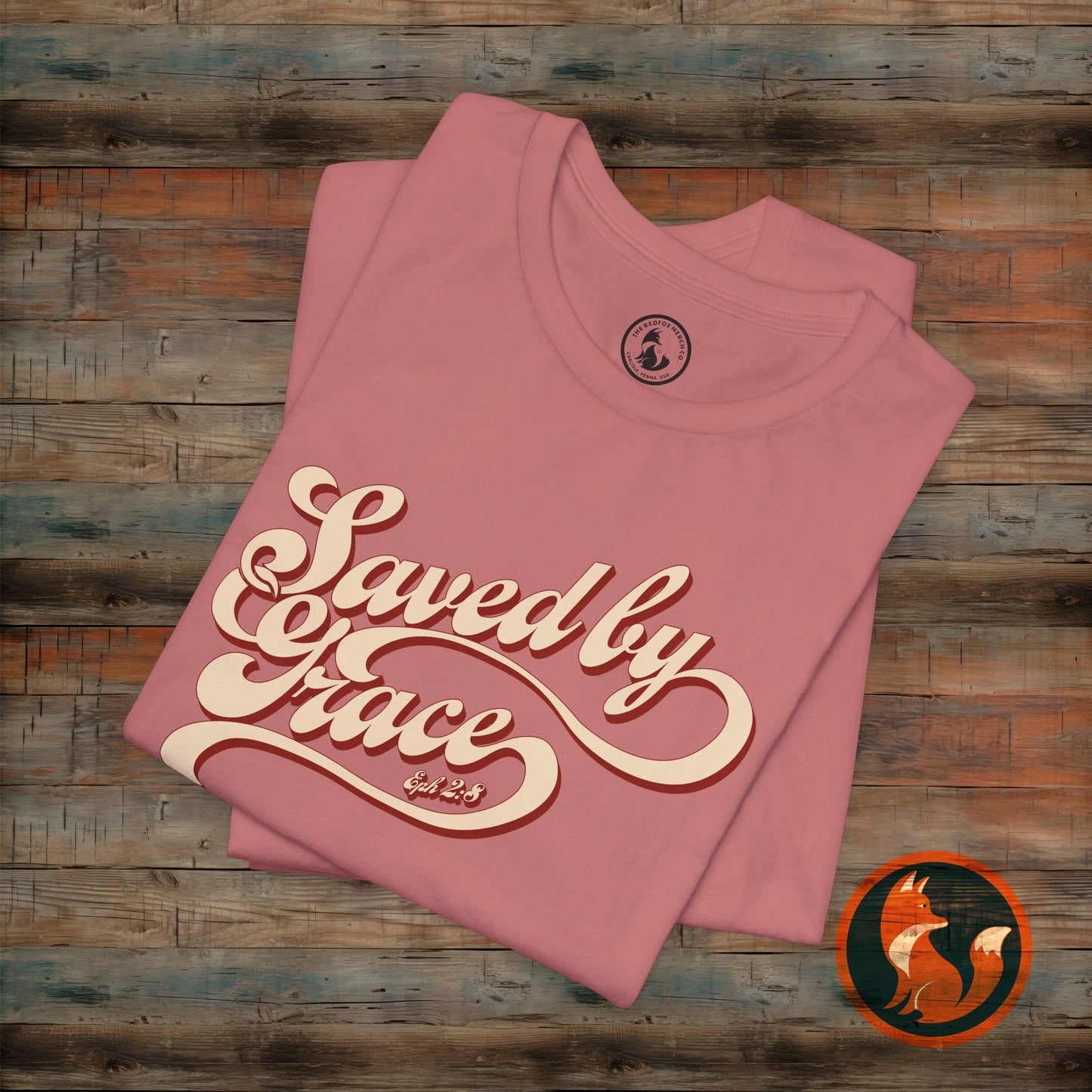 Saved by Grace Unisex Tee, Casual Faith Shirt, Inspirational T-shirt, Christian Apparel, Gift for Believers