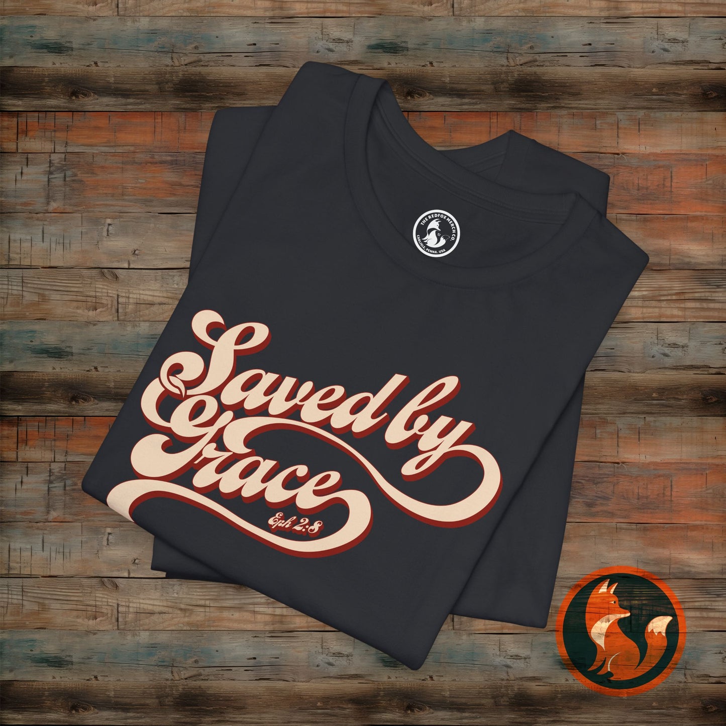 Saved by Grace Unisex Tee, Casual Faith Shirt, Inspirational T-shirt, Christian Apparel, Gift for Believers