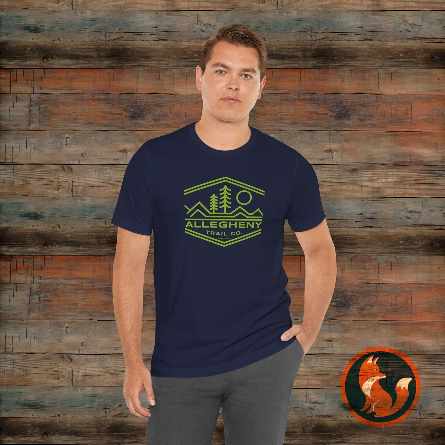 Nature-Inspired Unisex Tee with Allegheny Trail Design, Outdoor Adventure Shirt, Eco-Friendly Apparel, Hiking Gift, Travel T-Shirt