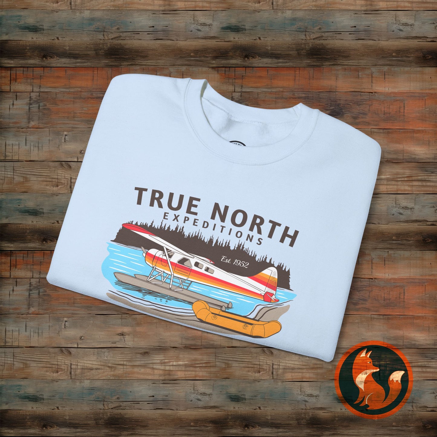 True North Adventure Crewneck Sweatshirt, Cozy Sweatshirt, Nature Lover Gift, Outdoor Apparel, Camping Sweater, Unisex Sweatshirt