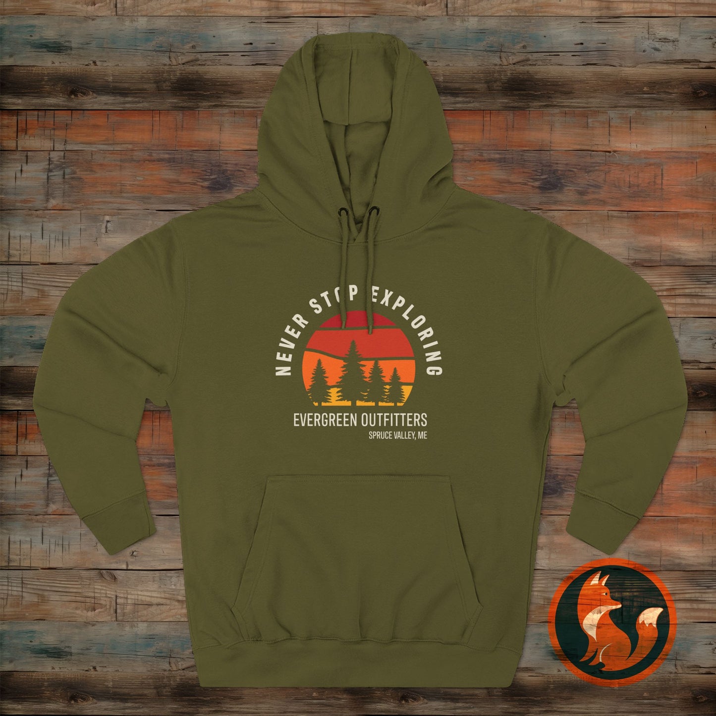 Explore More: Cozy Three-Panel Fleece Hoodie, Adventure Sweatshirt, Outdoor Gift, Travel Apparel, Nature Lovers Hoodie