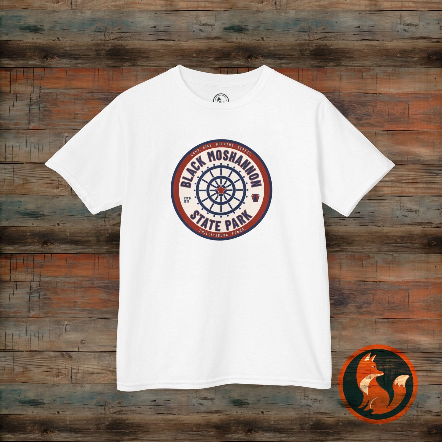 Black Moshannon State Park Kids Tee, Outdoor Adventure Kids Shirt, Nature Lover Gift, Campsite T-Shirt, Summer Family Trip Apparel, Youth Outdoor Clothing