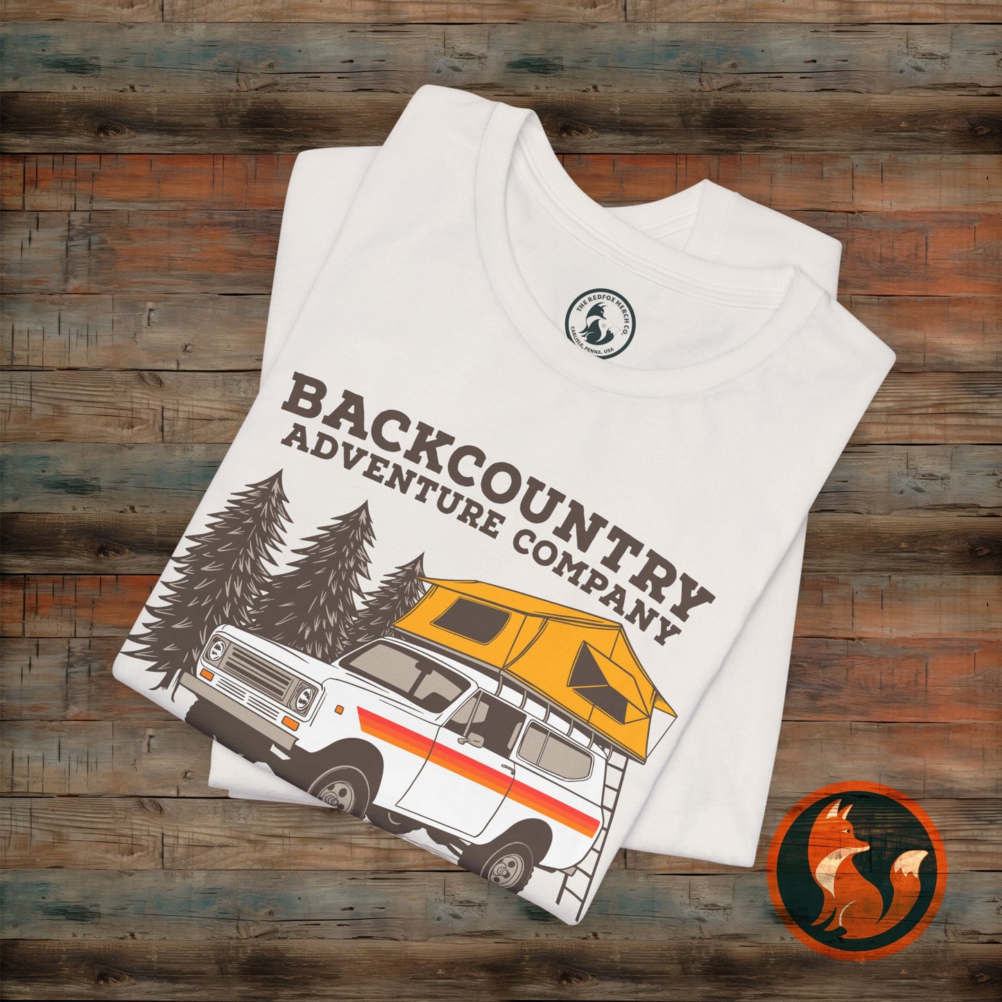 Backcountry Adventure Company Tee, Vintage Camping Shirt, Outdoor Enthusiast Gift, Unisex Graphic Tee, Travel Lover Apparel