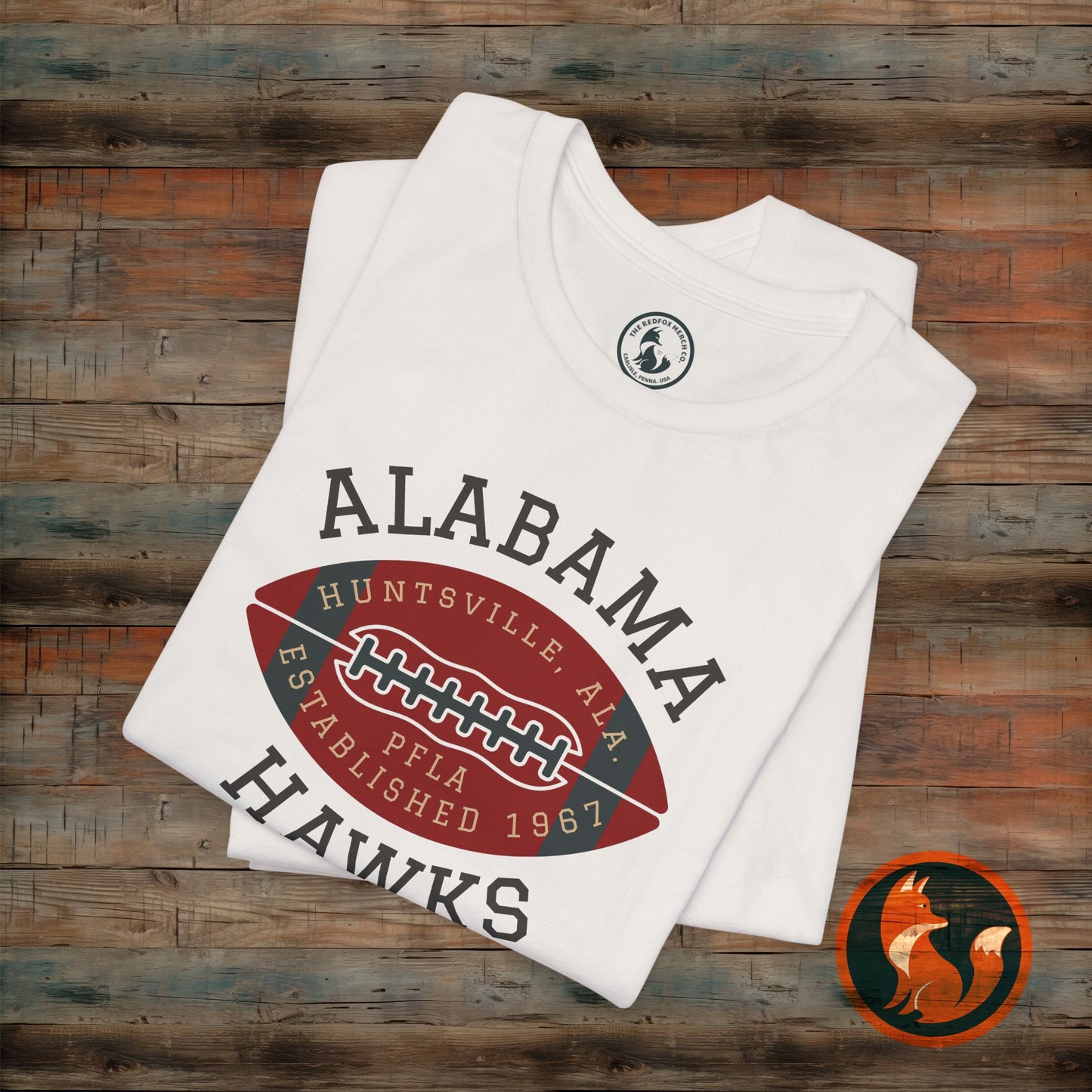 Alabama Hawks Football Tee - Unisex Jersey Short Sleeve, Game Day Shirt, Team Apparel, Sports Clothing, Casual Wear