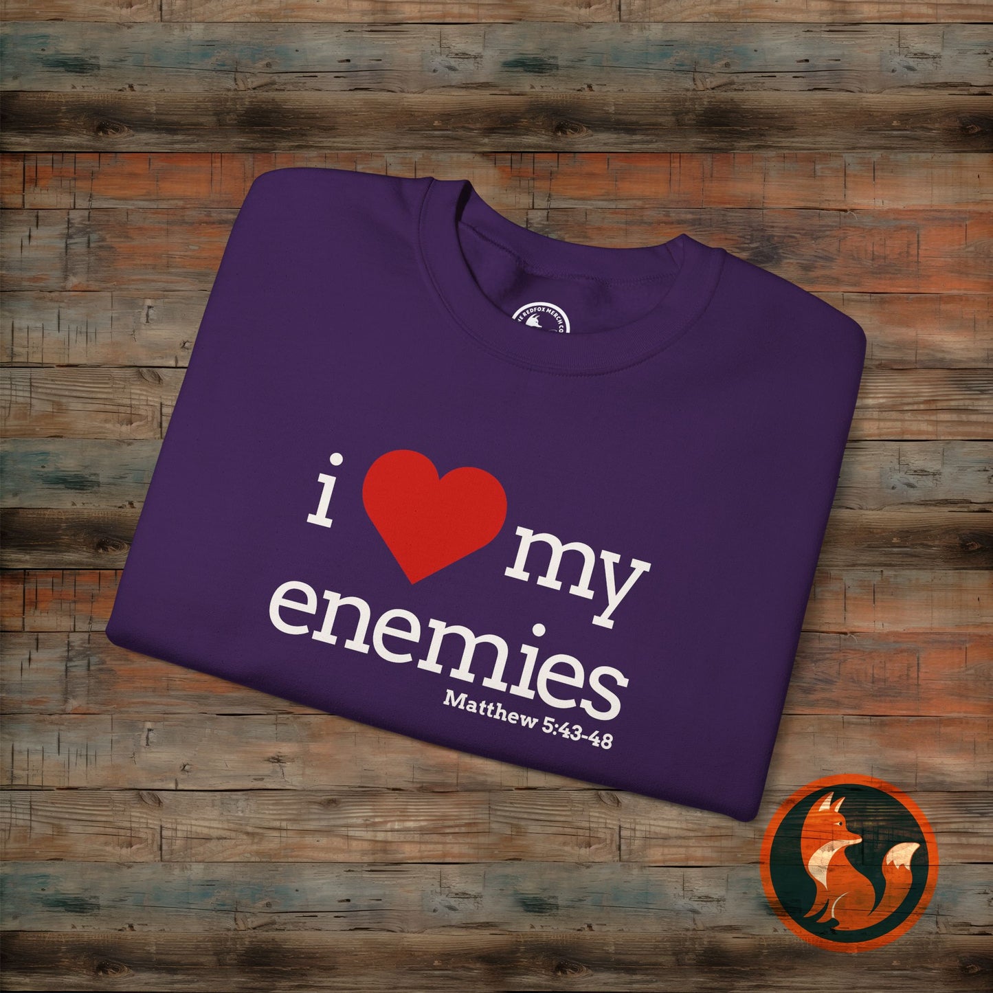 I Love My Enemies Sweatshirt | Unisex Crewneck | Motivational Gift | Funny Quote | Casual Wear | Unique Christian Apparel