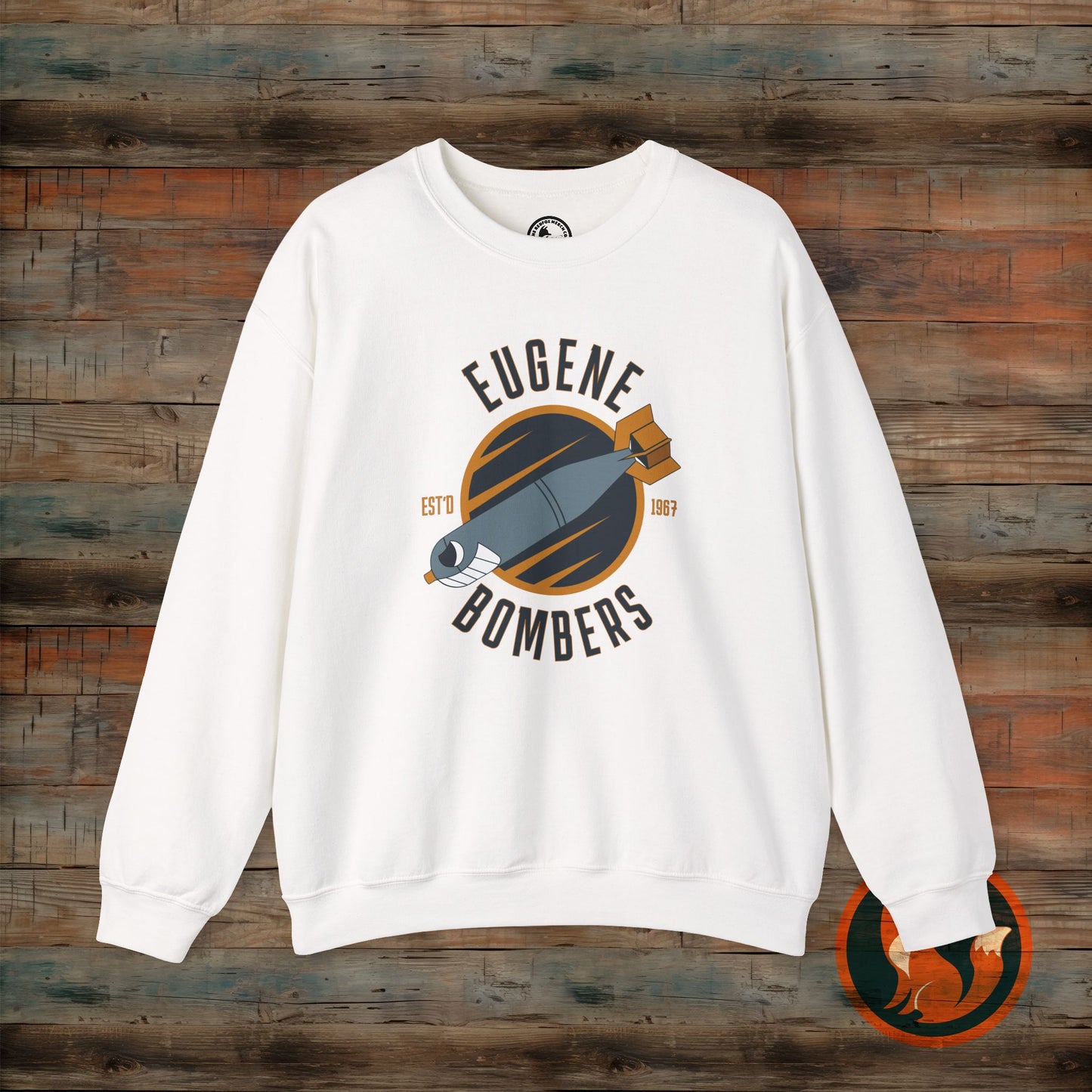Eugene Bombers Crewneck Sweatshirt - Cozy, Unisex, Sports Apparel, Ideal for Team Spirit, Casual Wear, Gifts for Fans