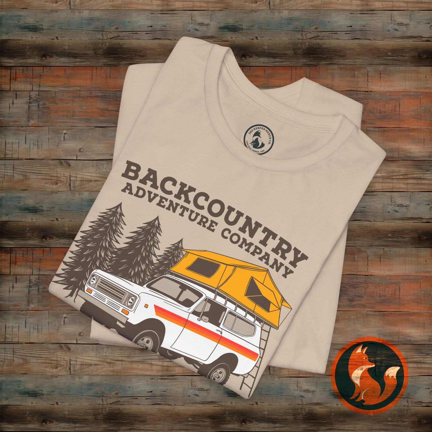 Backcountry Adventure Company Tee, Vintage Camping Shirt, Outdoor Enthusiast Gift, Unisex Graphic Tee, Travel Lover Apparel