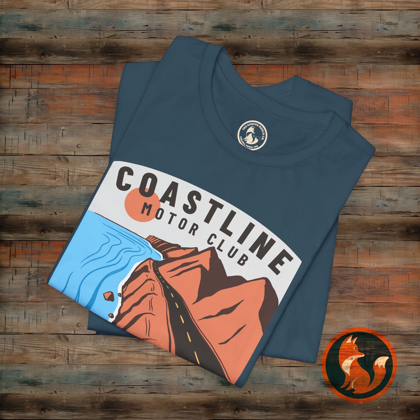 Coastline Motor Club Tee, Vintage Travel Shirt, Summer Vacation Apparel, Road Trip T-shirt, Adventure Gift Idea