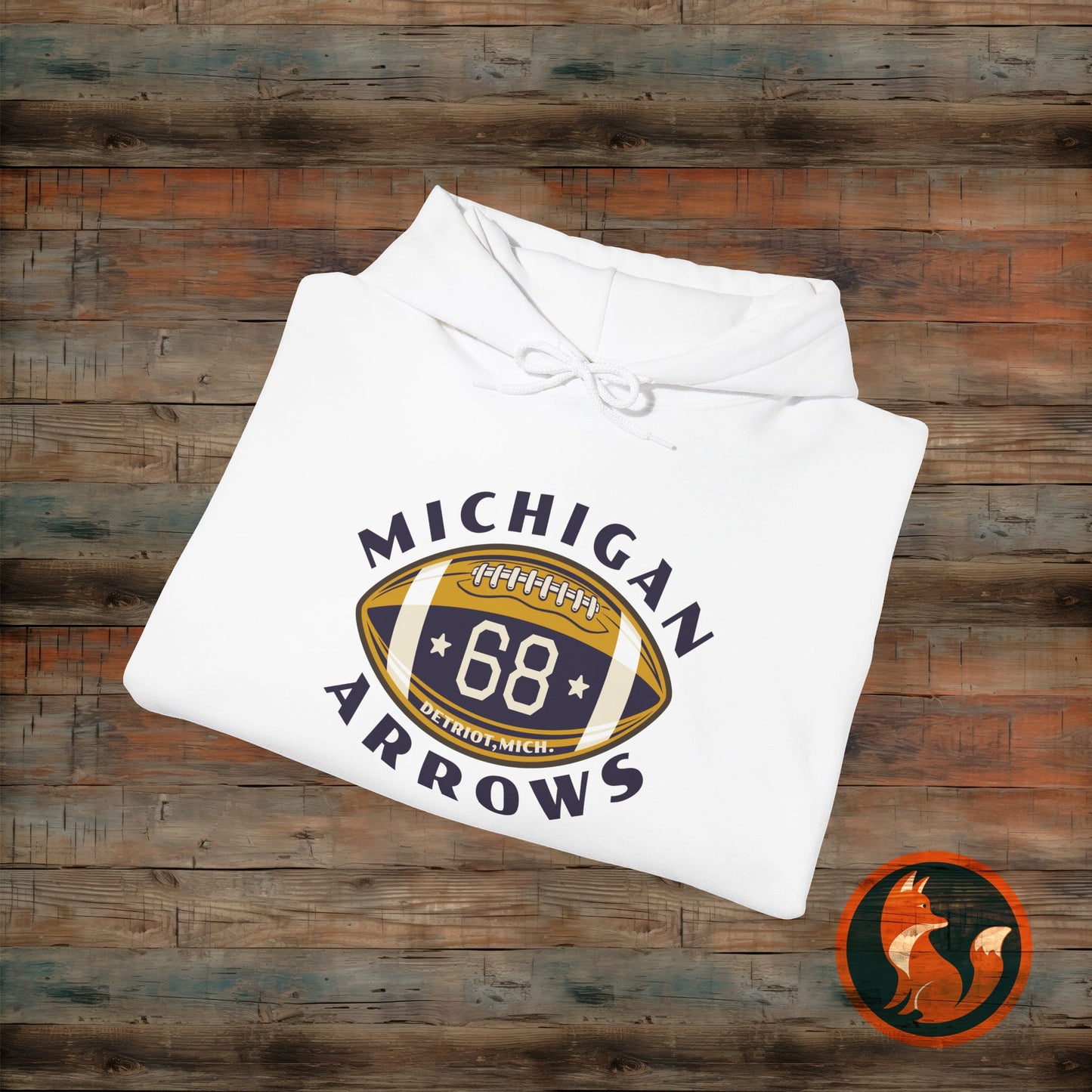 Michigan Arrows Football Hooded Sweatshirt, Unisex Hoodie, Sportswear, Athletic Gift, Casual Wear, Team Spirit Apparel