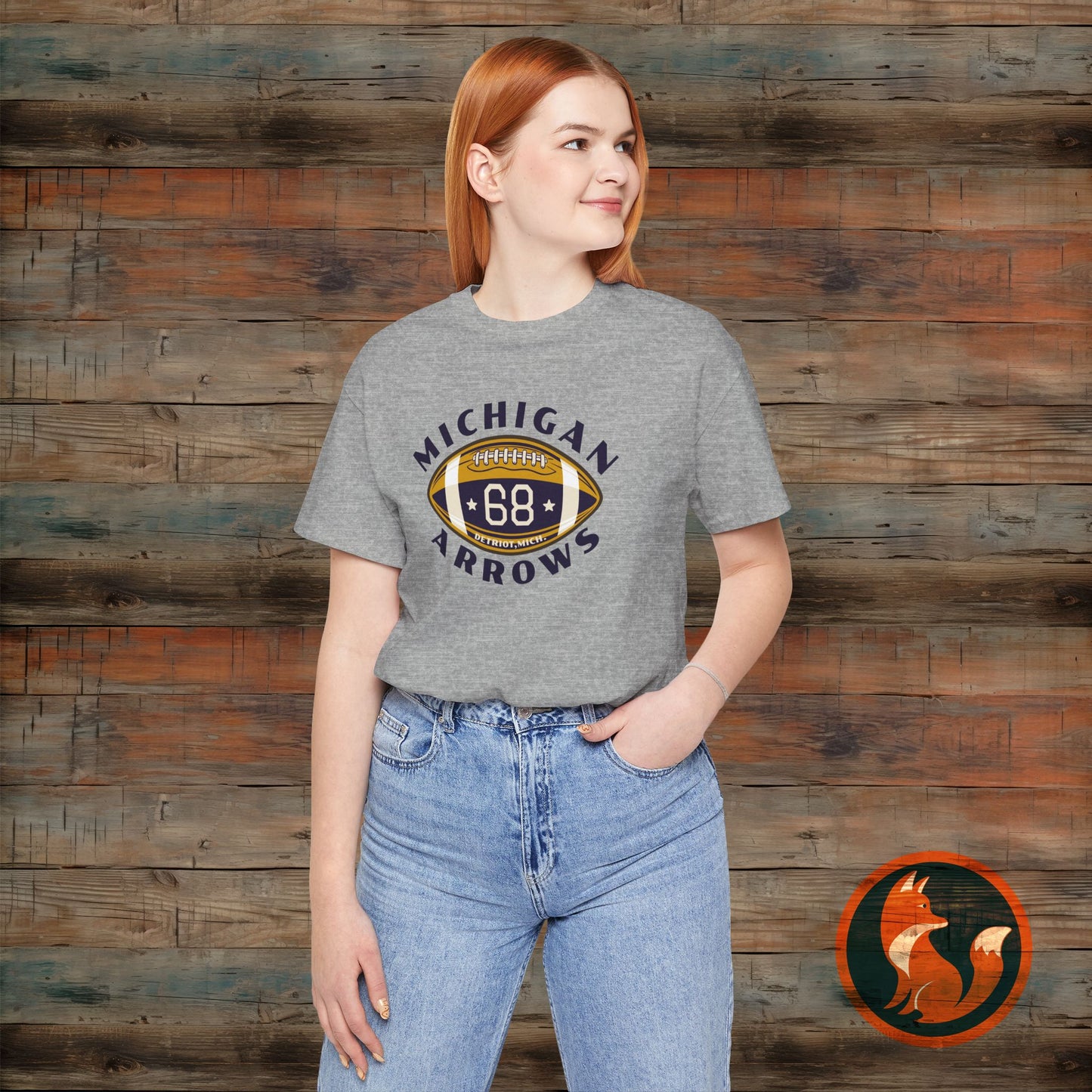 Vintage Michigan Arrows Football Tee, Unisex Classic Sports Shirt, Gift for Him, Casual Wear, Fall Game Day Shirt
