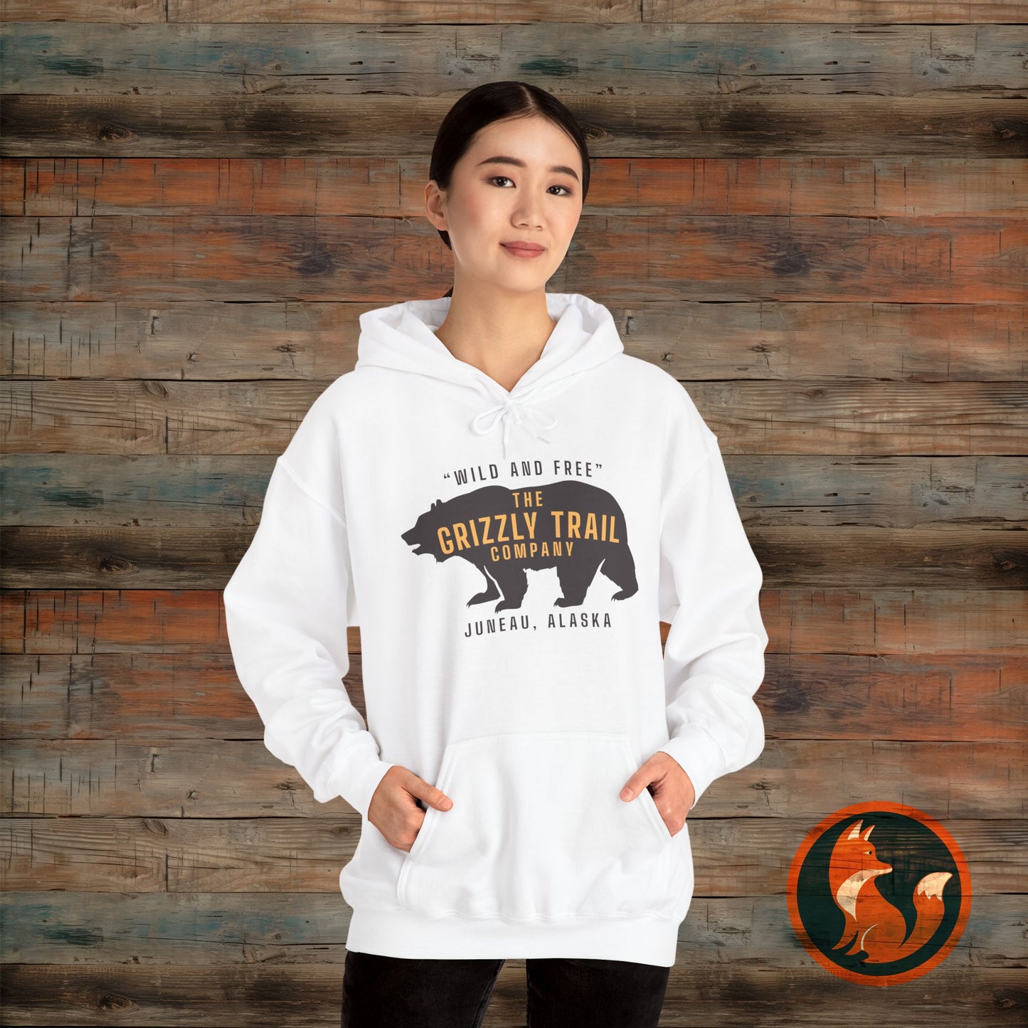 Cozy Adventure Hoodie, Grizzly Bear Print Sweatshirt, Wild and Free Apparel, Nature Lover Gift, Alaskan Style Clothing